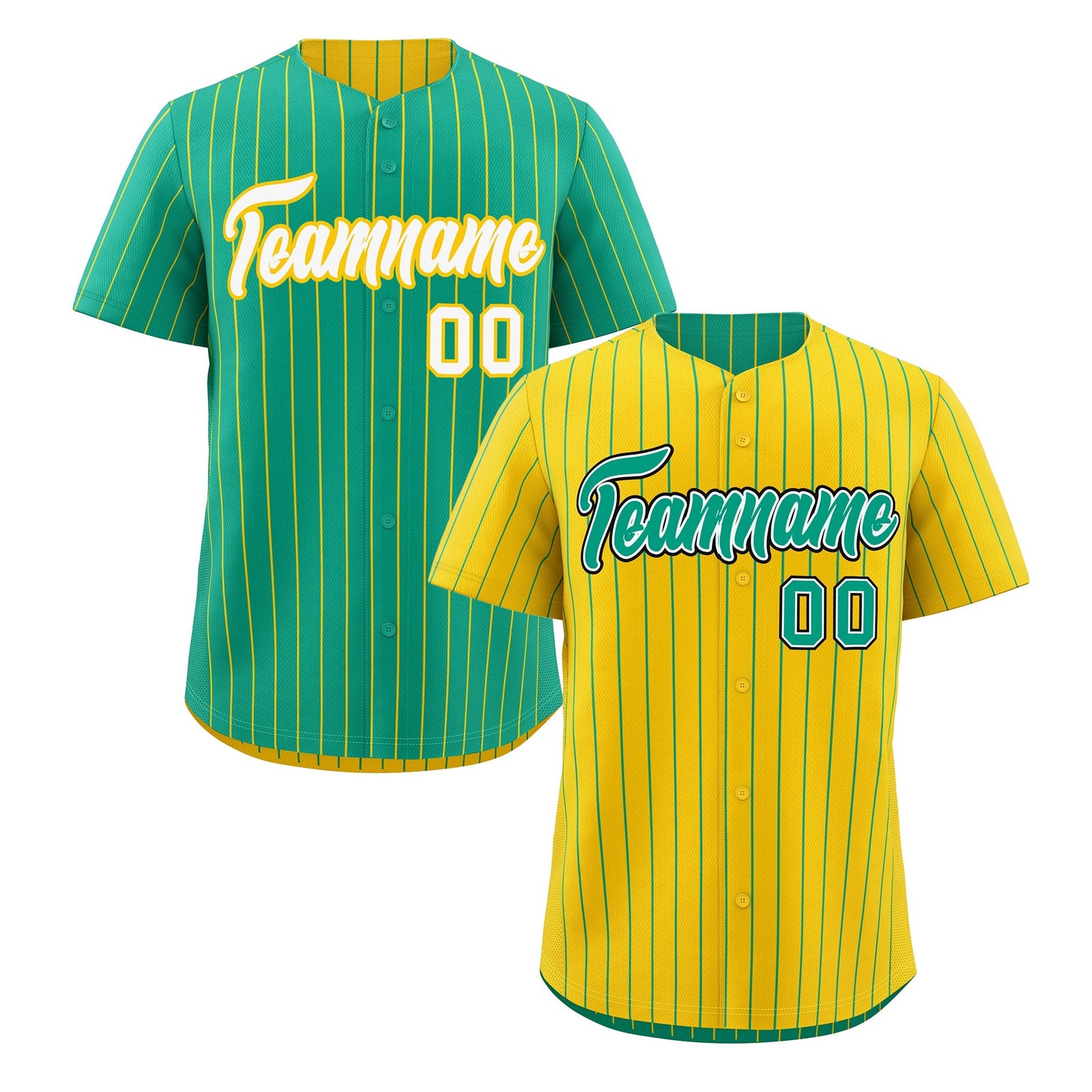 Custom Green White Black Reversible Stripe Fashion Baseball Jersey| KXKSHOP
