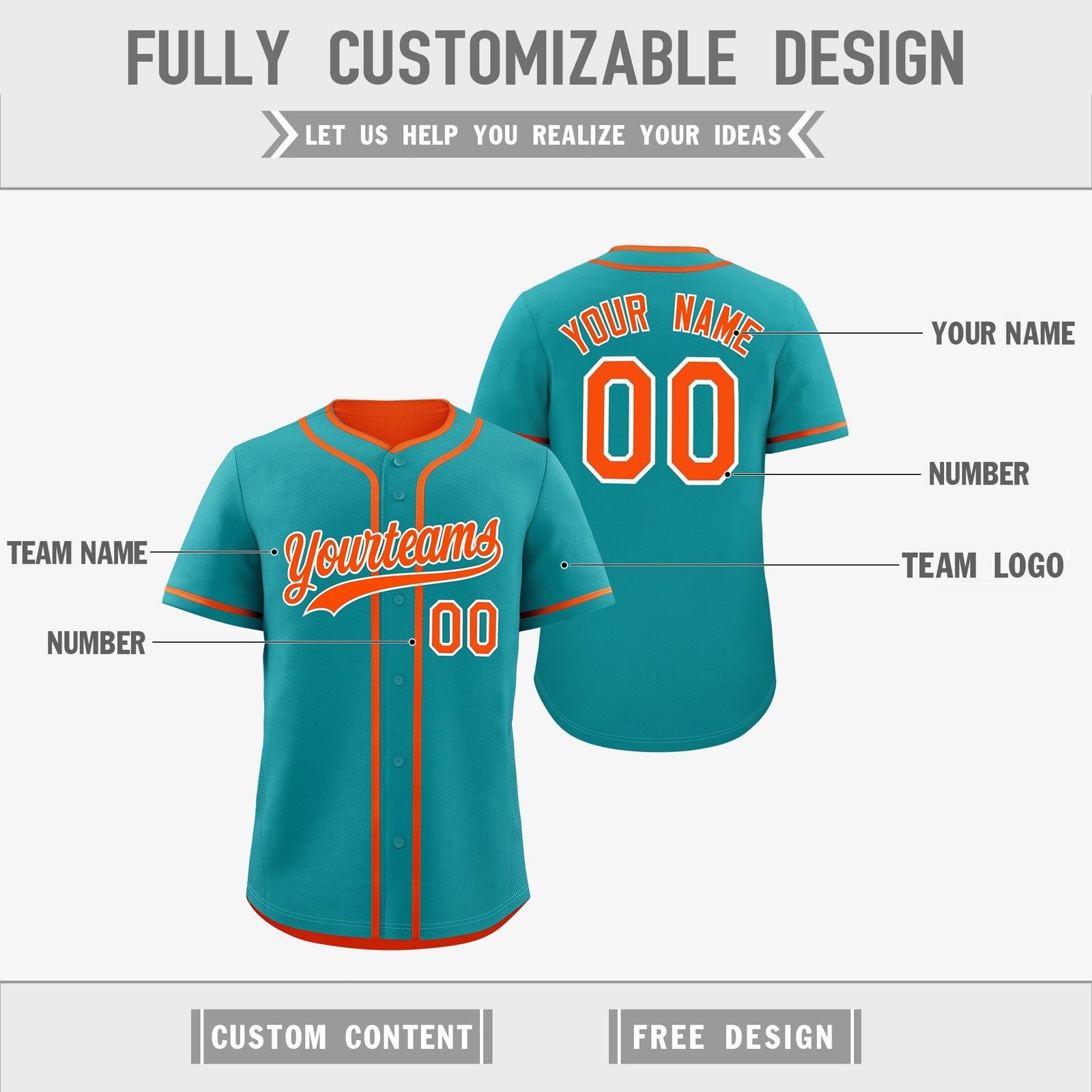 Custom Orange White Reversible Classic Style Moisture-Wicking Baseball Jersey| KXKSHOP