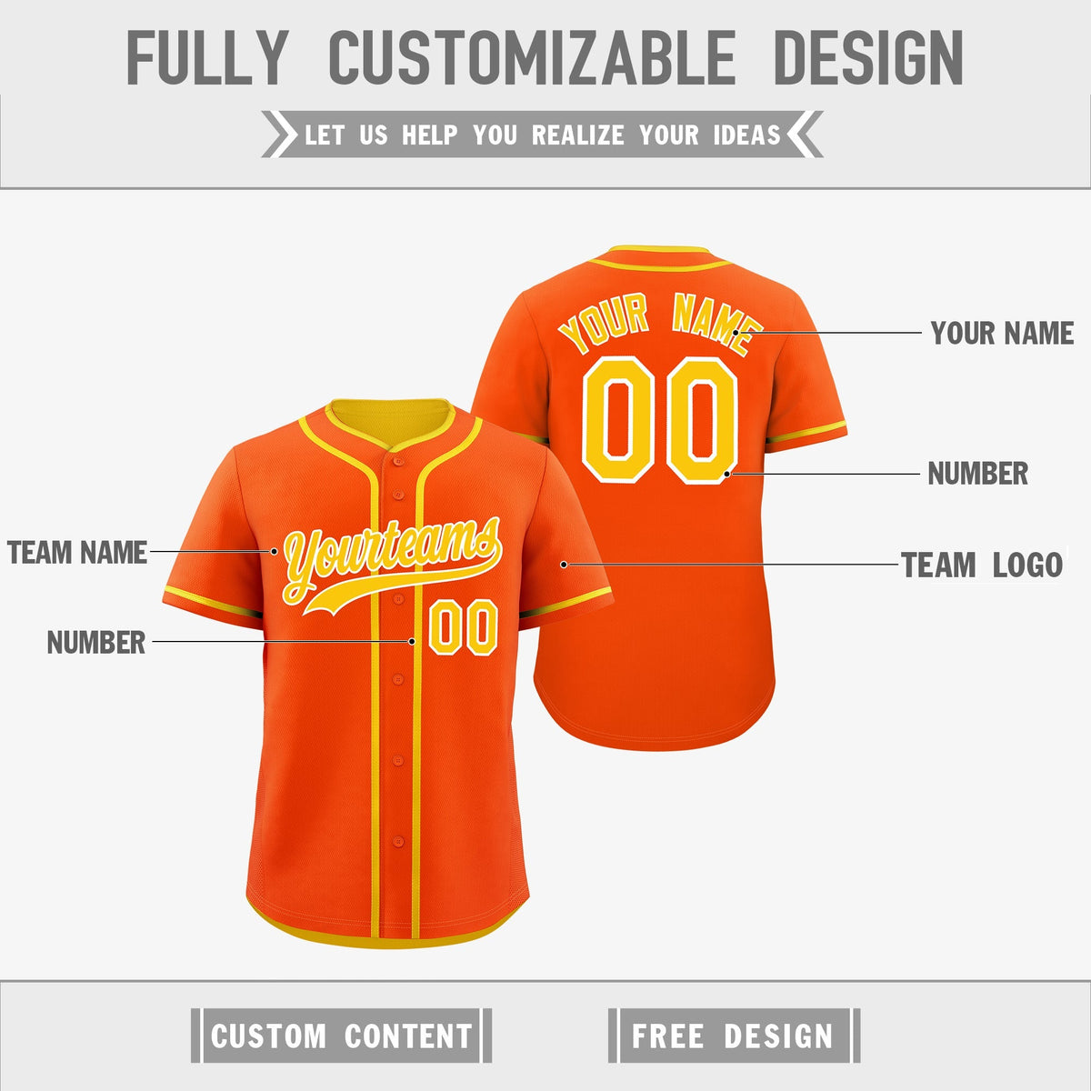 Custom Gold White Reversible Classic Style Moisture-Wicking Baseball Jersey| KXKSHOP