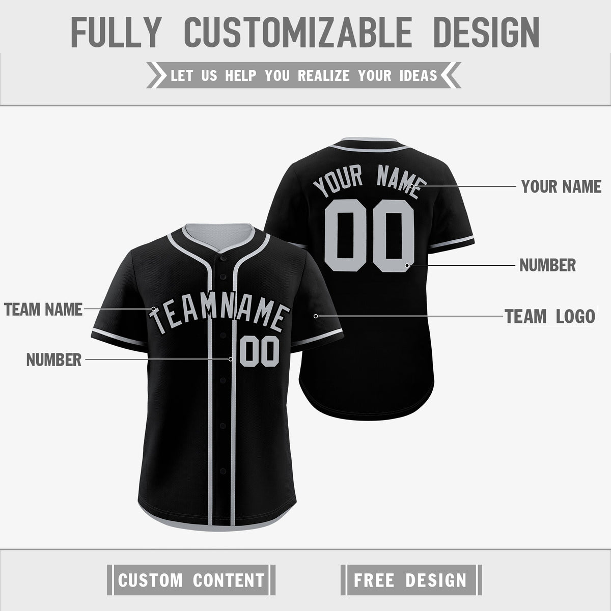 Custom Silver Black Reversible Classic Style Lightweight Baseball Jersey| KXKSHOP