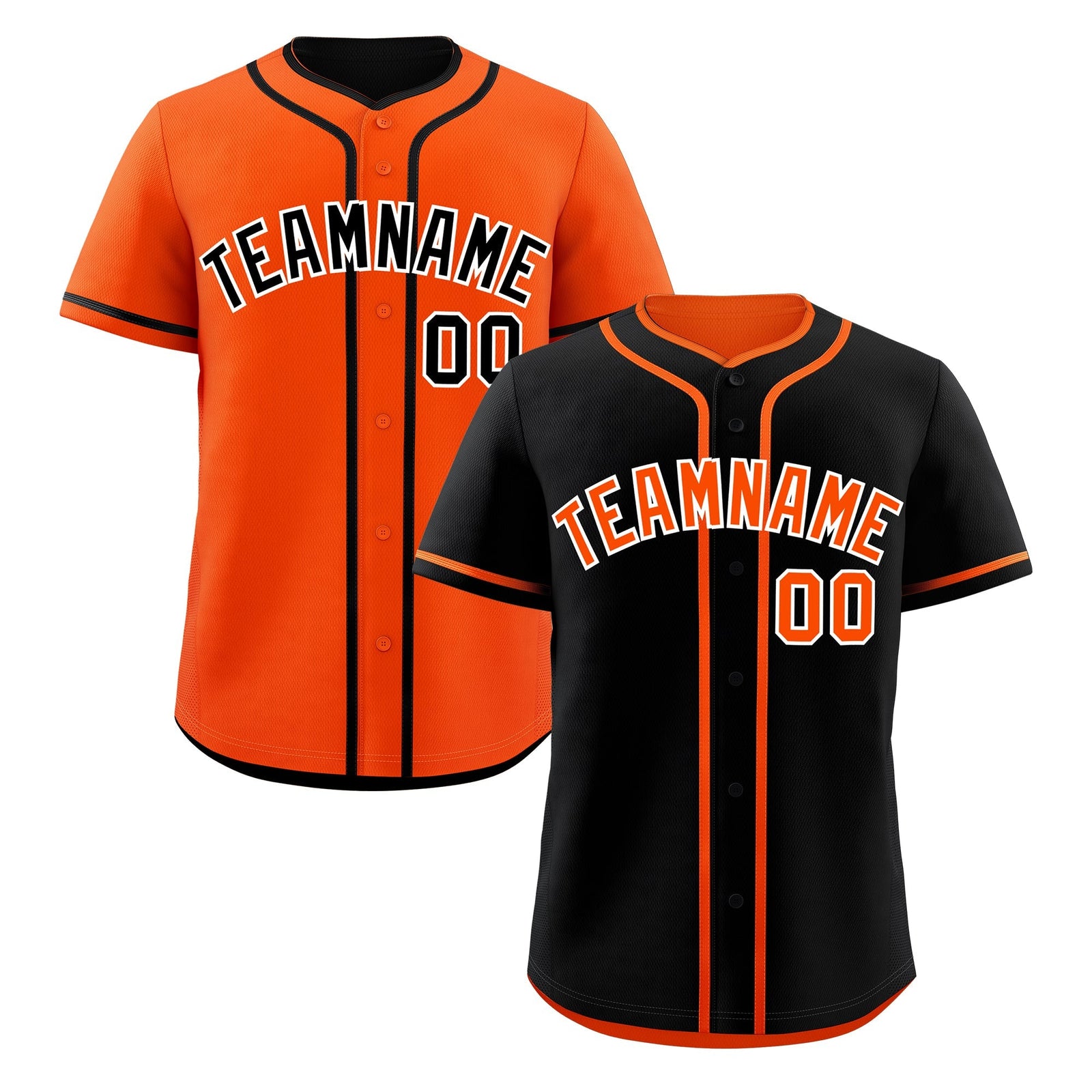 Custom Orange Black Reversible Classic Style Moisture-Wicking Baseball Jersey| KXKSHOP