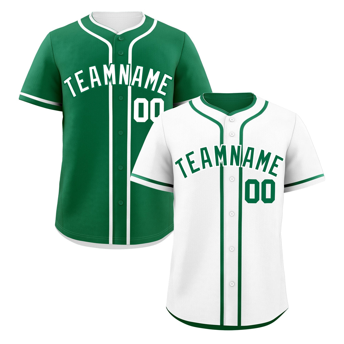 Custom Kelly Green White Reversible Classic Style Lightweight Baseball Jersey| KXKSHOP