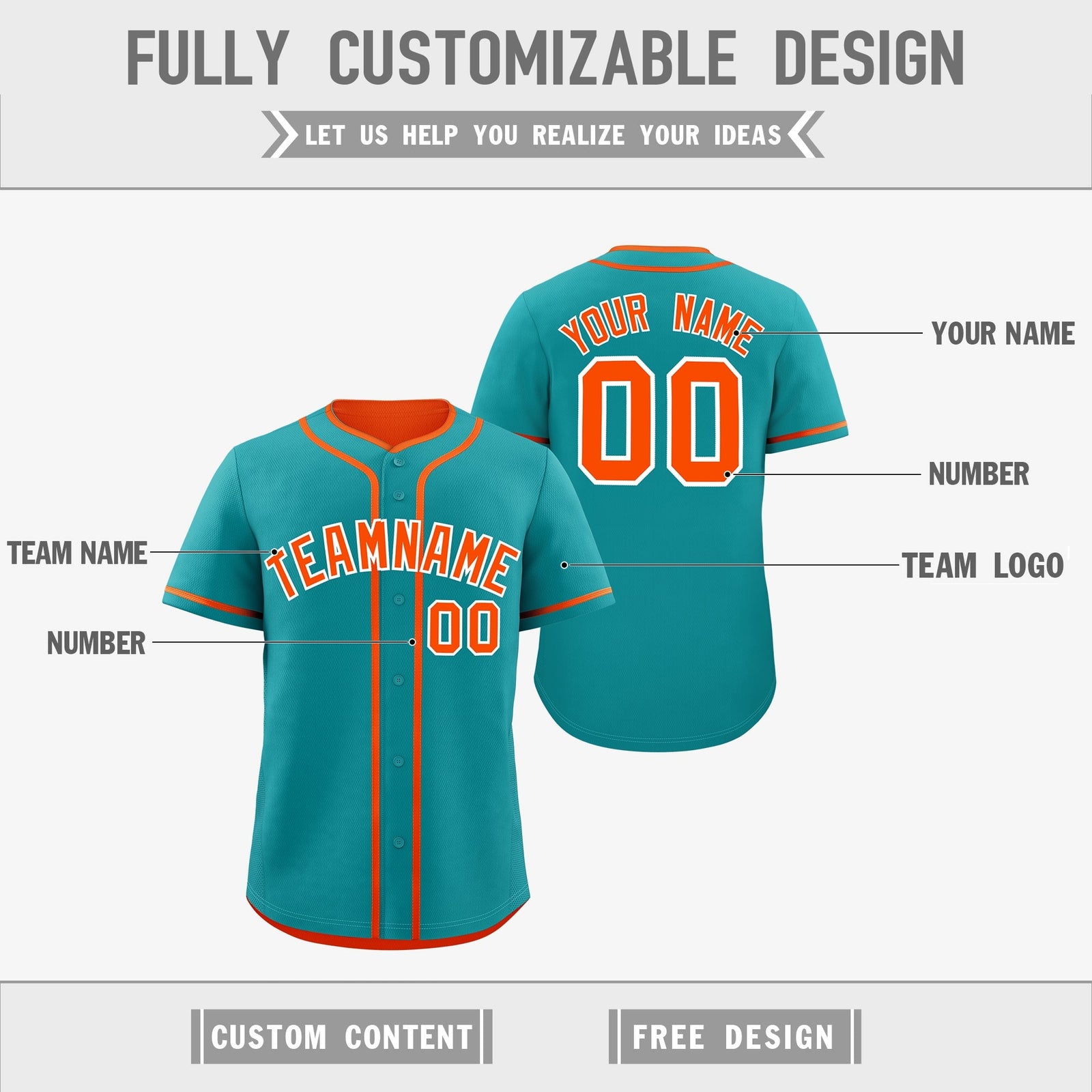 Custom Orange White Reversible Classic Style Moisture-Wicking Baseball Jersey| KXKSHOP
