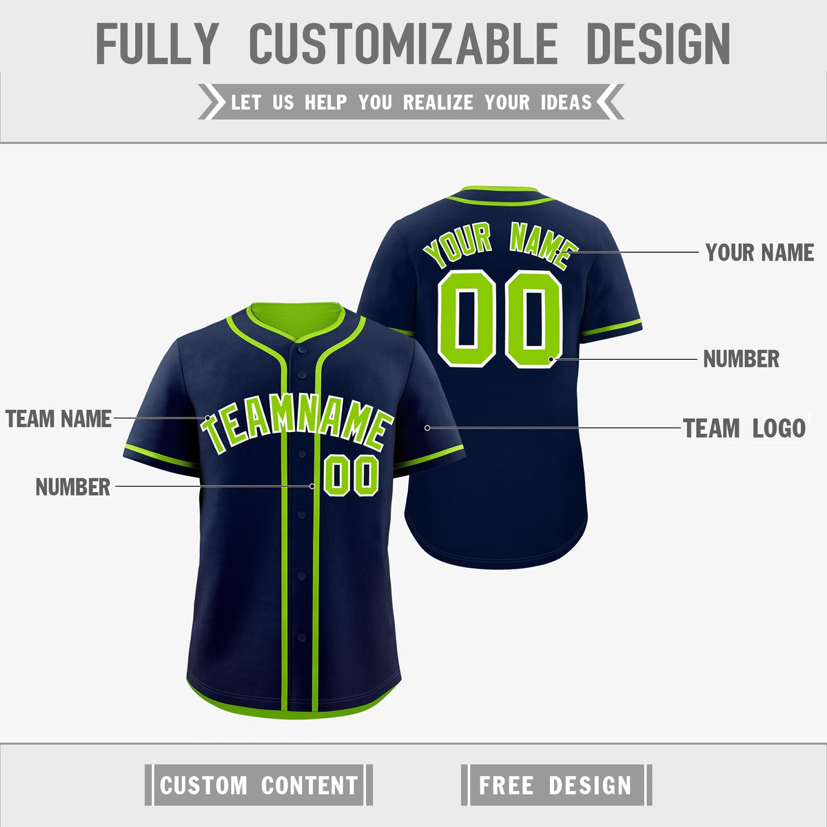 Custom Neon Green White Reversible Classic Style Moisture-Wicking Baseball Jersey| KXKSHOP