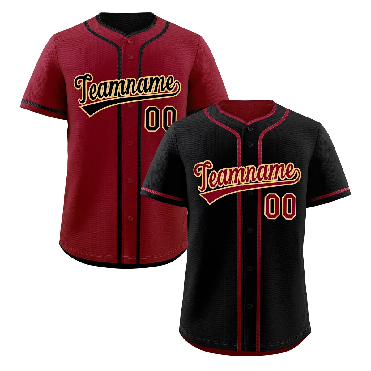 Custom Crimson Black Reversible Classic Style Moisture-Wicking Baseball Jersey| KXKSHOP