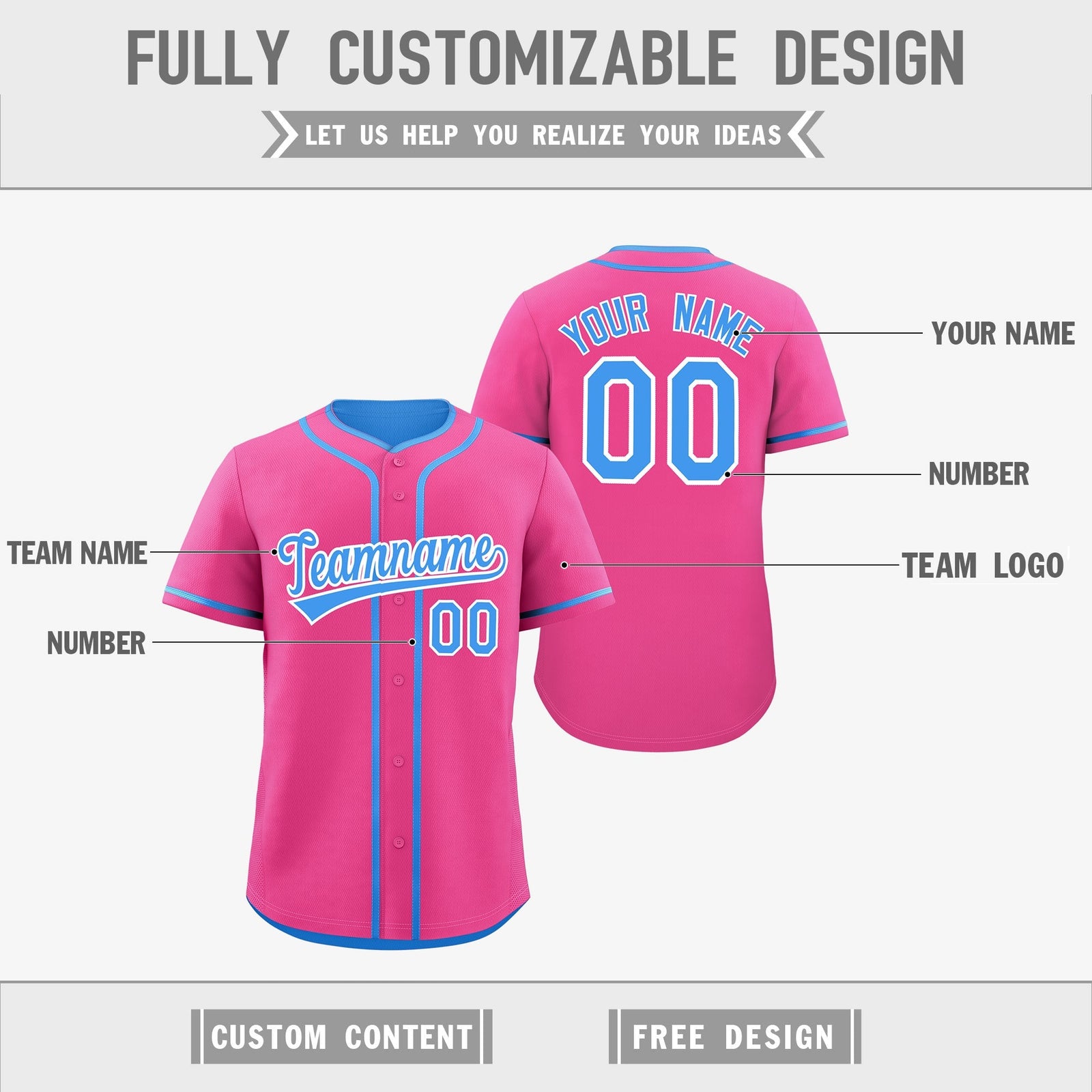 Custom Powder Blue White Reversible Classic Style Lightweight Baseball Jersey| KXKSHOP