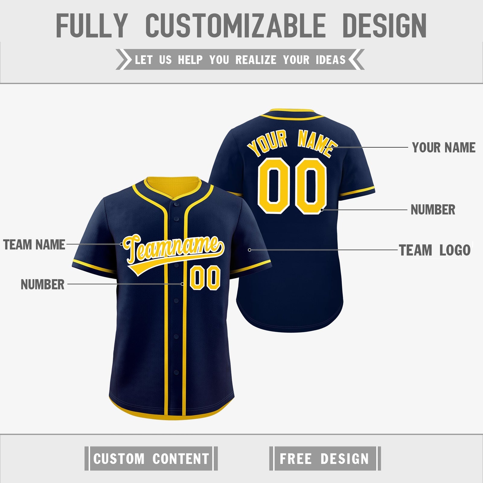 Custom Gold White Reversible Classic Style Moisture-Wicking Baseball Jersey| KXKSHOP