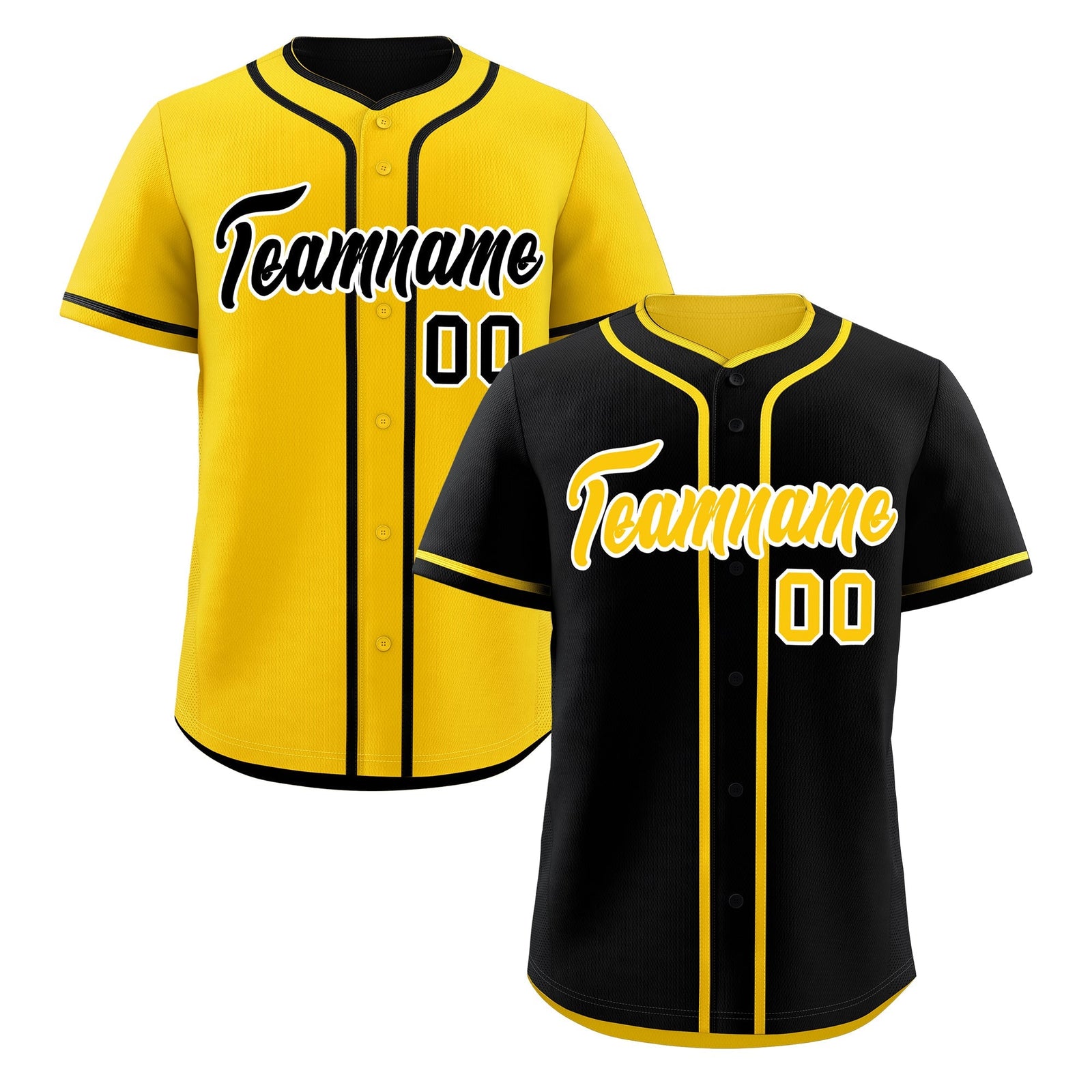 Custom Gold Black Reversible Classic Style Lightweight Baseball Jersey| KXKSHOP