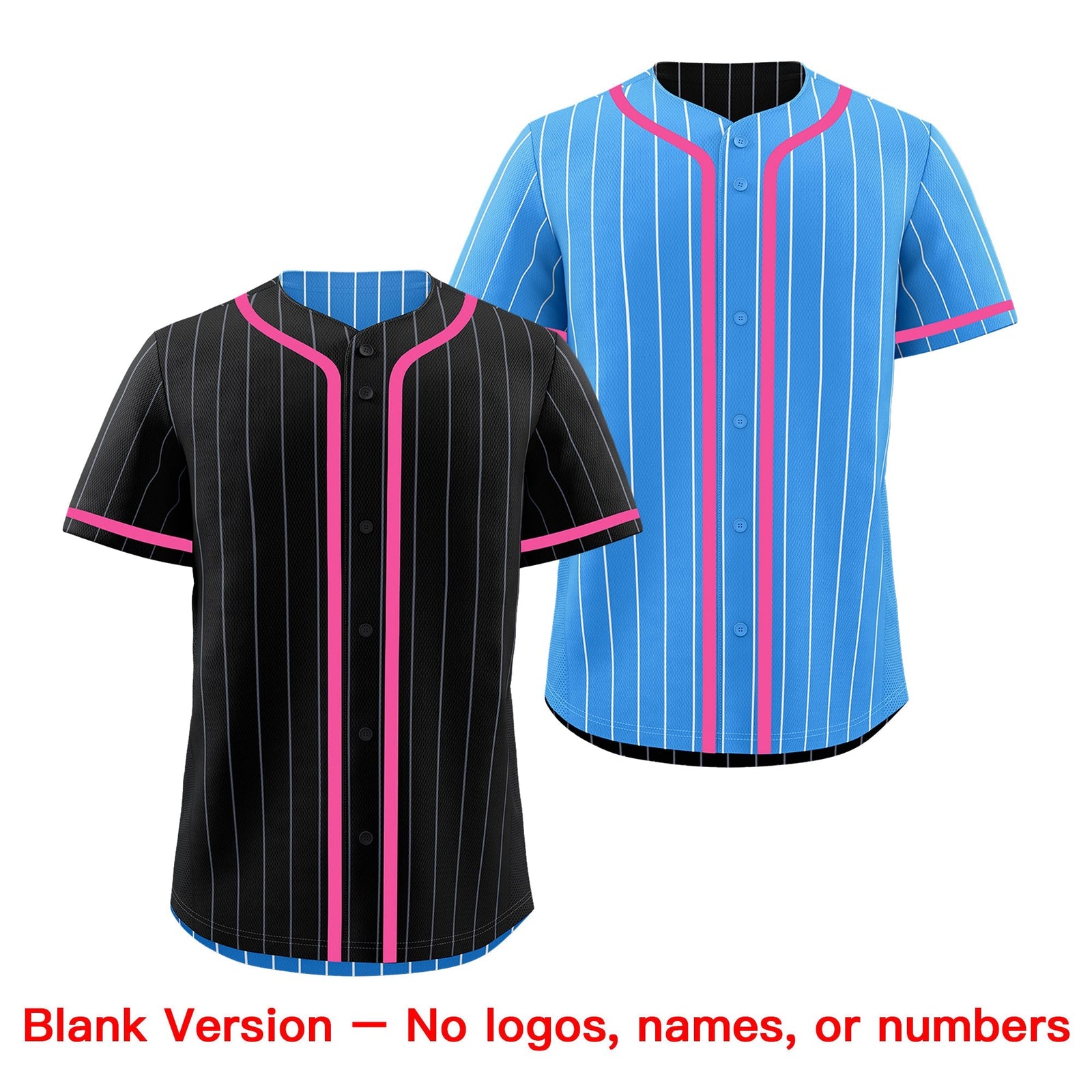 Custom Black Powder Blue Reversible Gradient Fashion Breathable Baseball Jersey| KXKSHOP