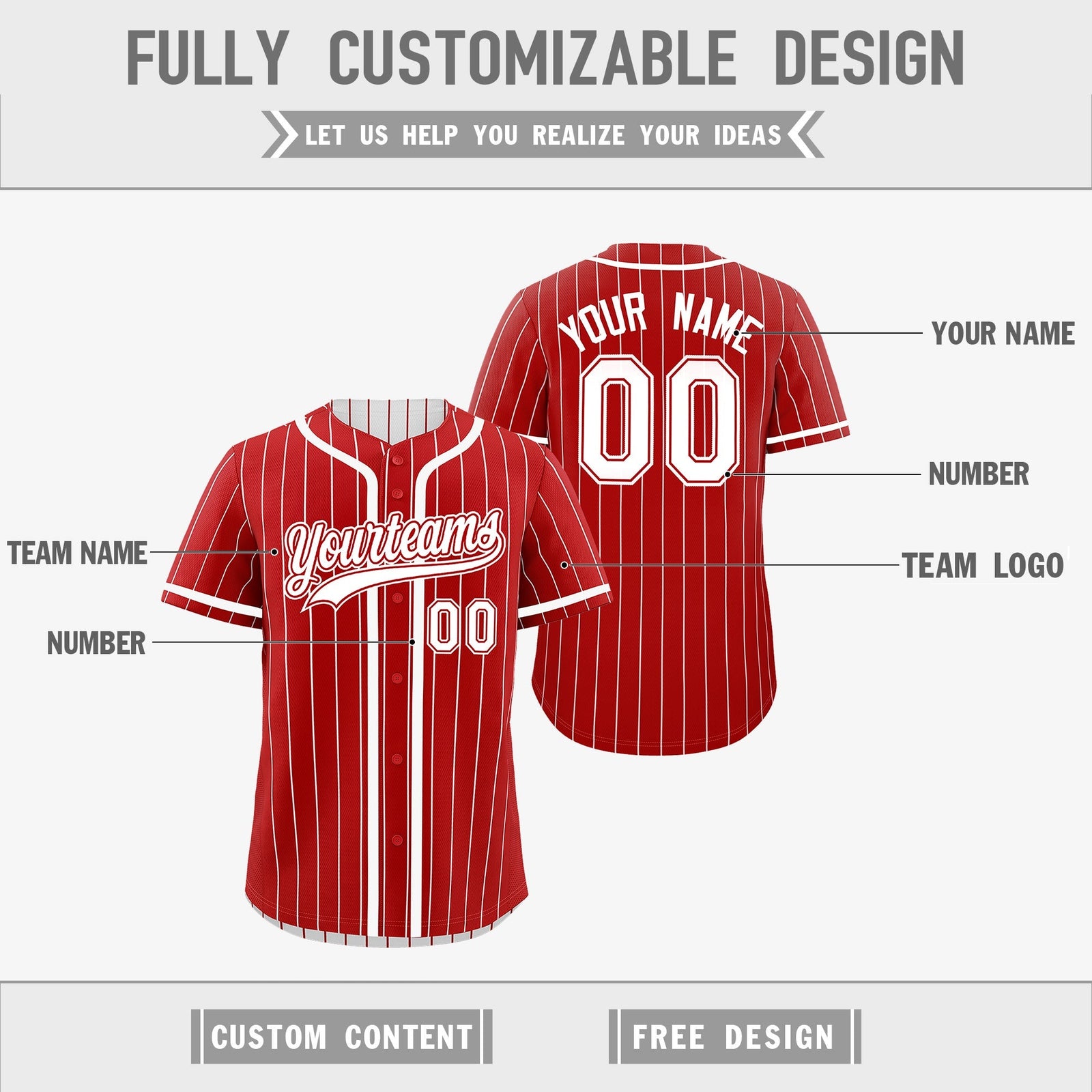 Custom Red White Reversible Gradient Fashion Breathable Baseball Jersey| KXKSHOP