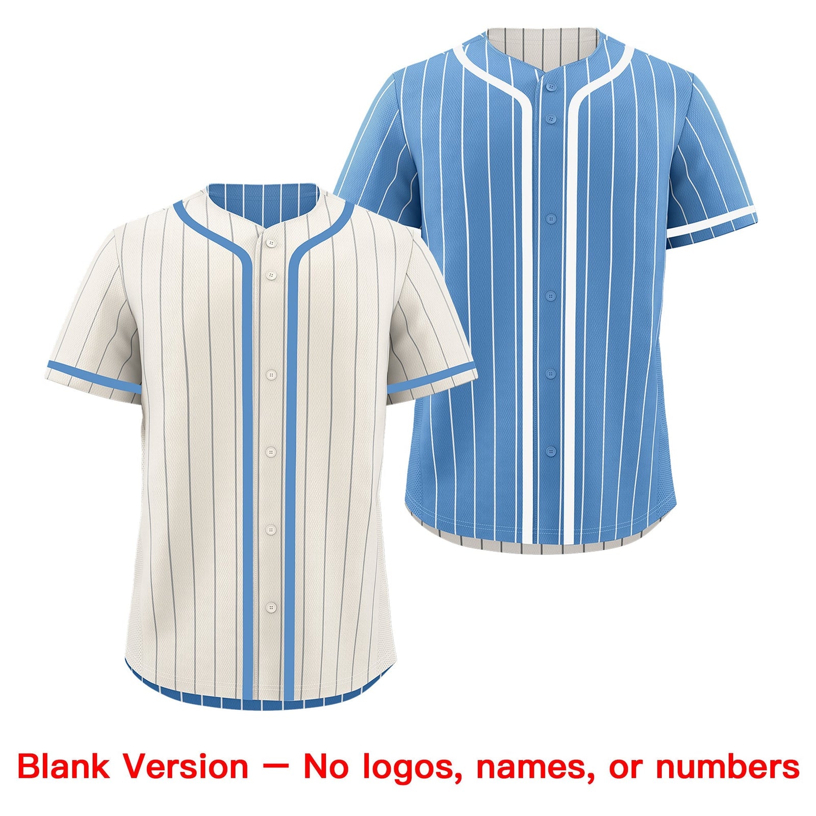 Custom Cream Light Blue Reversible Gradient Fashion Lightweight Baseball Jersey| KXKSHOP