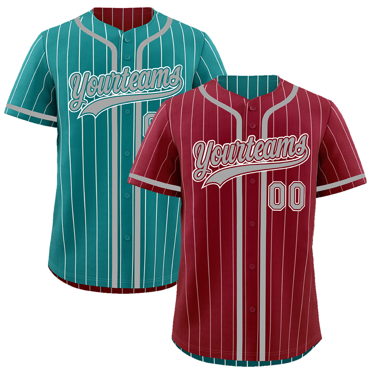 Custom Crimson Teal Reversible Gradient Fashion Lightweight Baseball Jersey| KXKSHOP