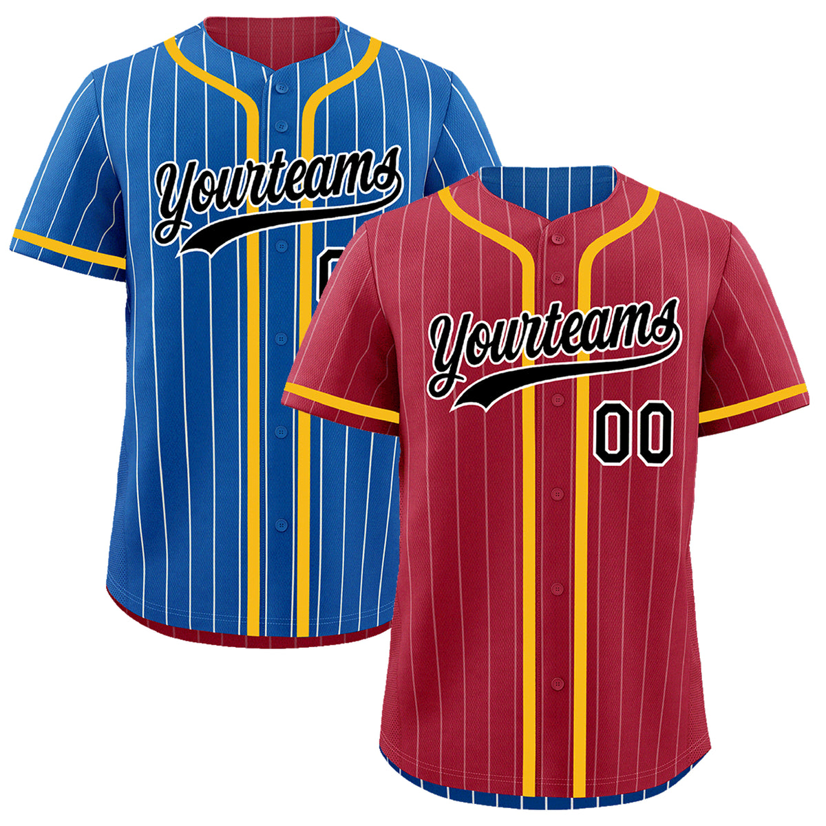 Custom Crimson Royal Reversible Gradient Fashion Breathable Baseball Jersey| KXKSHOP