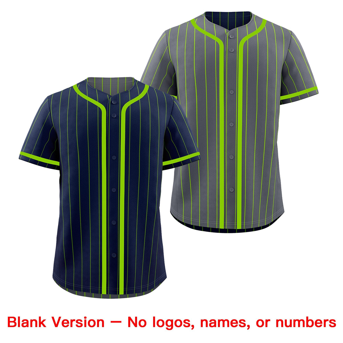 Custom Navy Neon Green Reversible Gradient Fashion Breathable Baseball Jersey| KXKSHOP