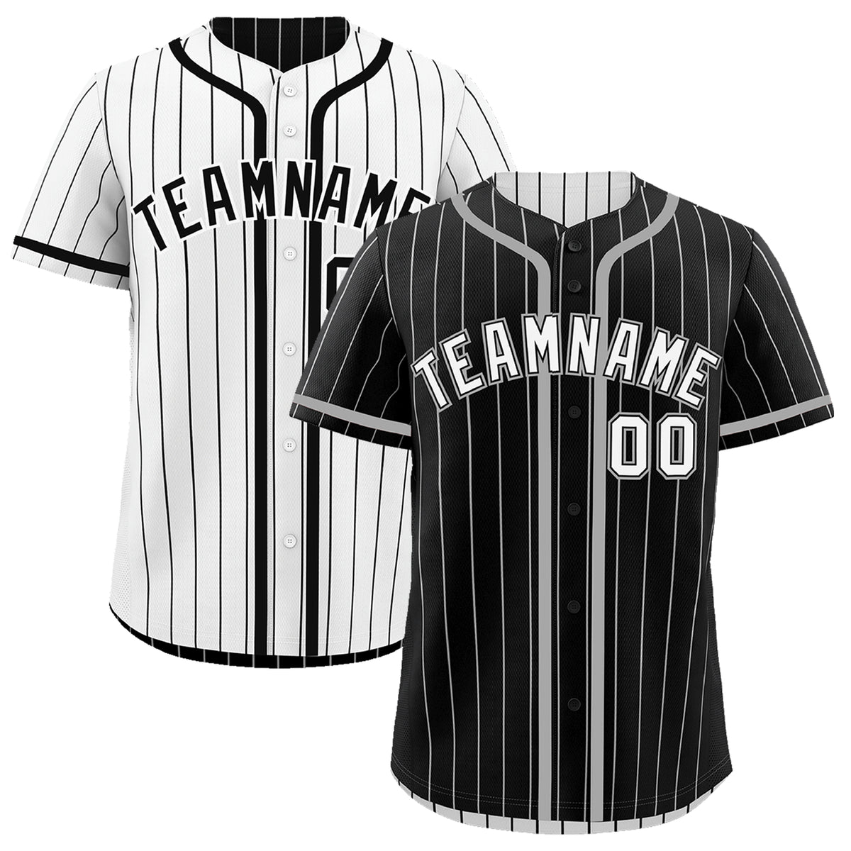 Custom Black White Reversible Gradient Fashion Lightweight Baseball Jersey| KXKSHOP
