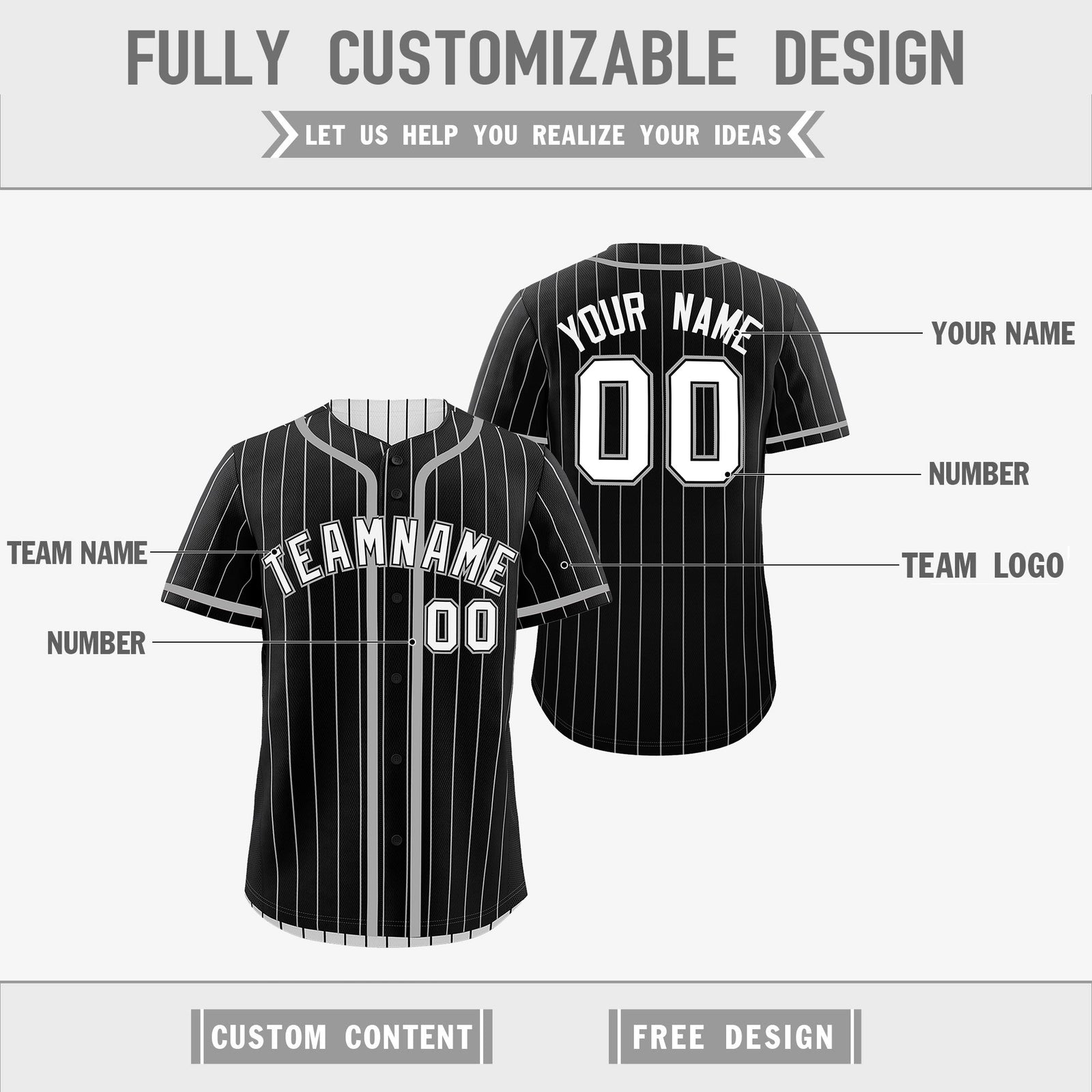 Custom Black White Reversible Gradient Fashion Lightweight Baseball Jersey| KXKSHOP