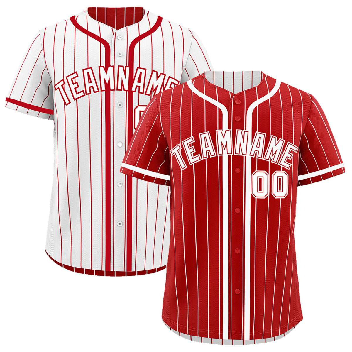 Custom Red White Reversible Gradient Fashion Breathable Baseball Jersey| KXKSHOP