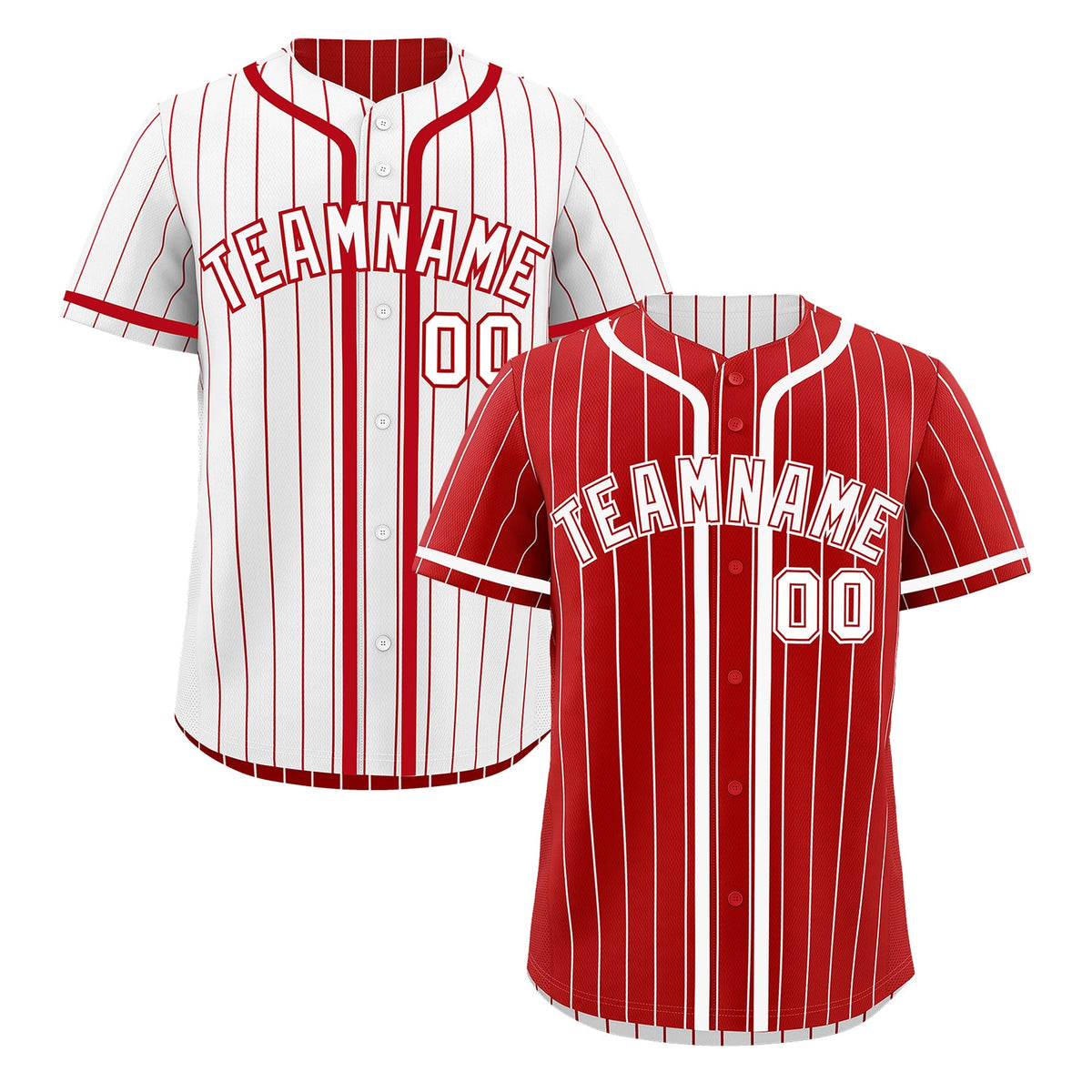 Custom Red White Reversible Gradient Fashion Breathable Baseball Jersey| KXKSHOP