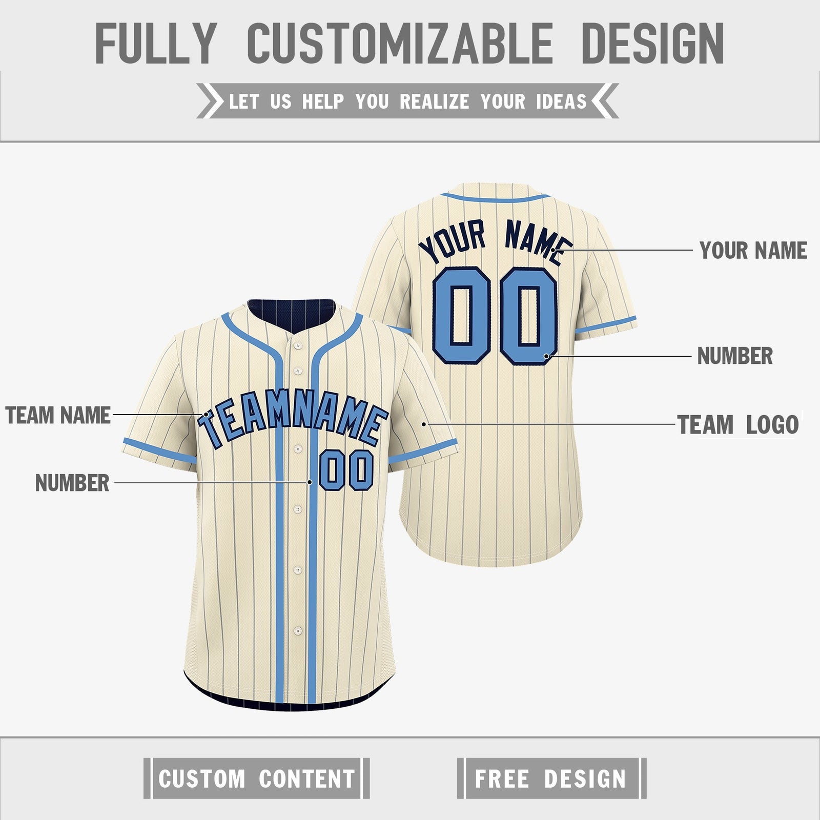 Custom Cream Navy Reversible Gradient Fashion Breathable Baseball Jersey| KXKSHOP