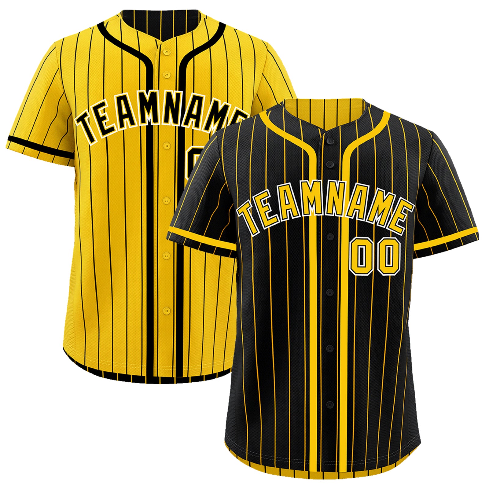 Custom Black Yellow Reversible Gradient Fashion Breathable Baseball Jersey| KXKSHOP