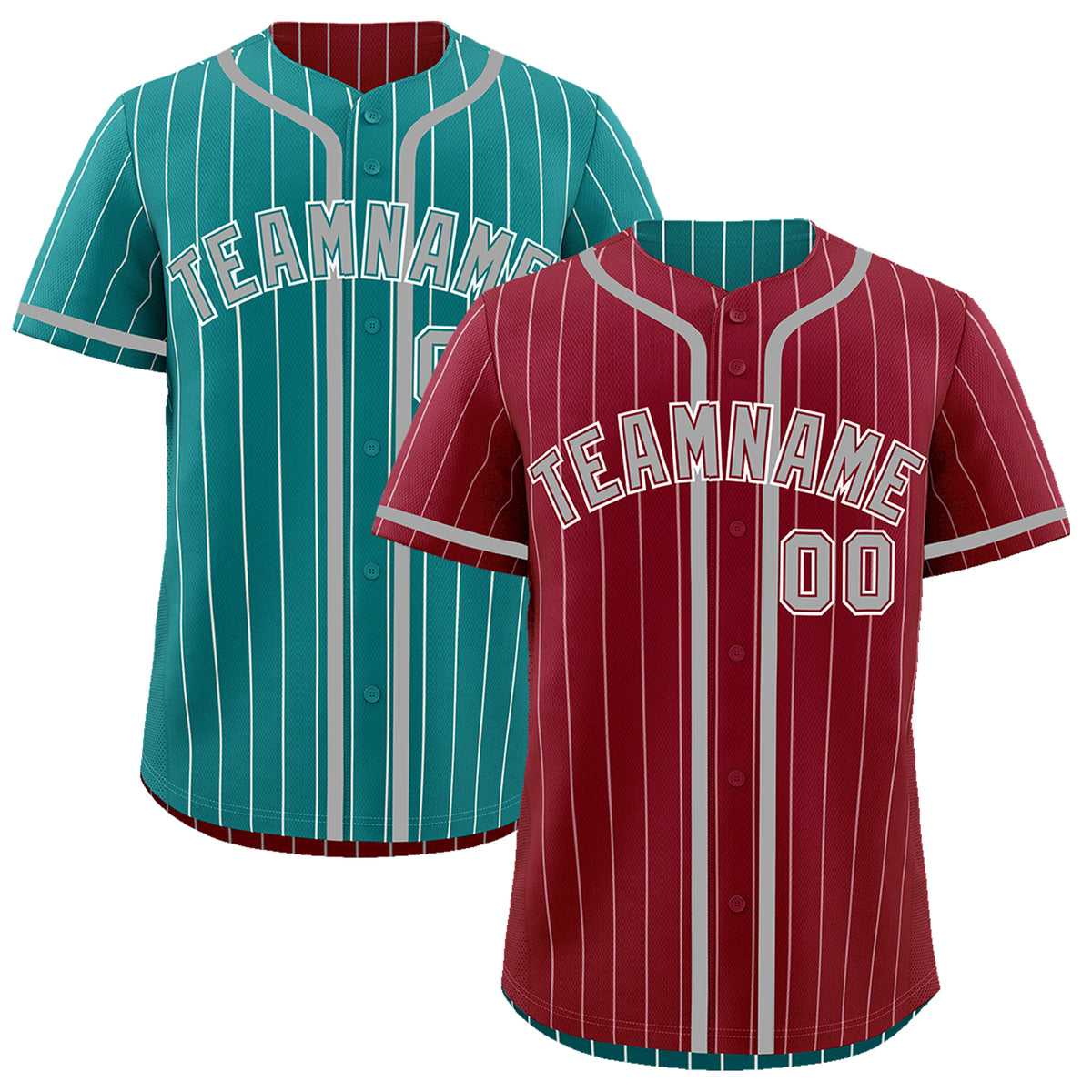 Custom Crimson Teal Reversible Gradient Fashion Lightweight Baseball Jersey| KXKSHOP
