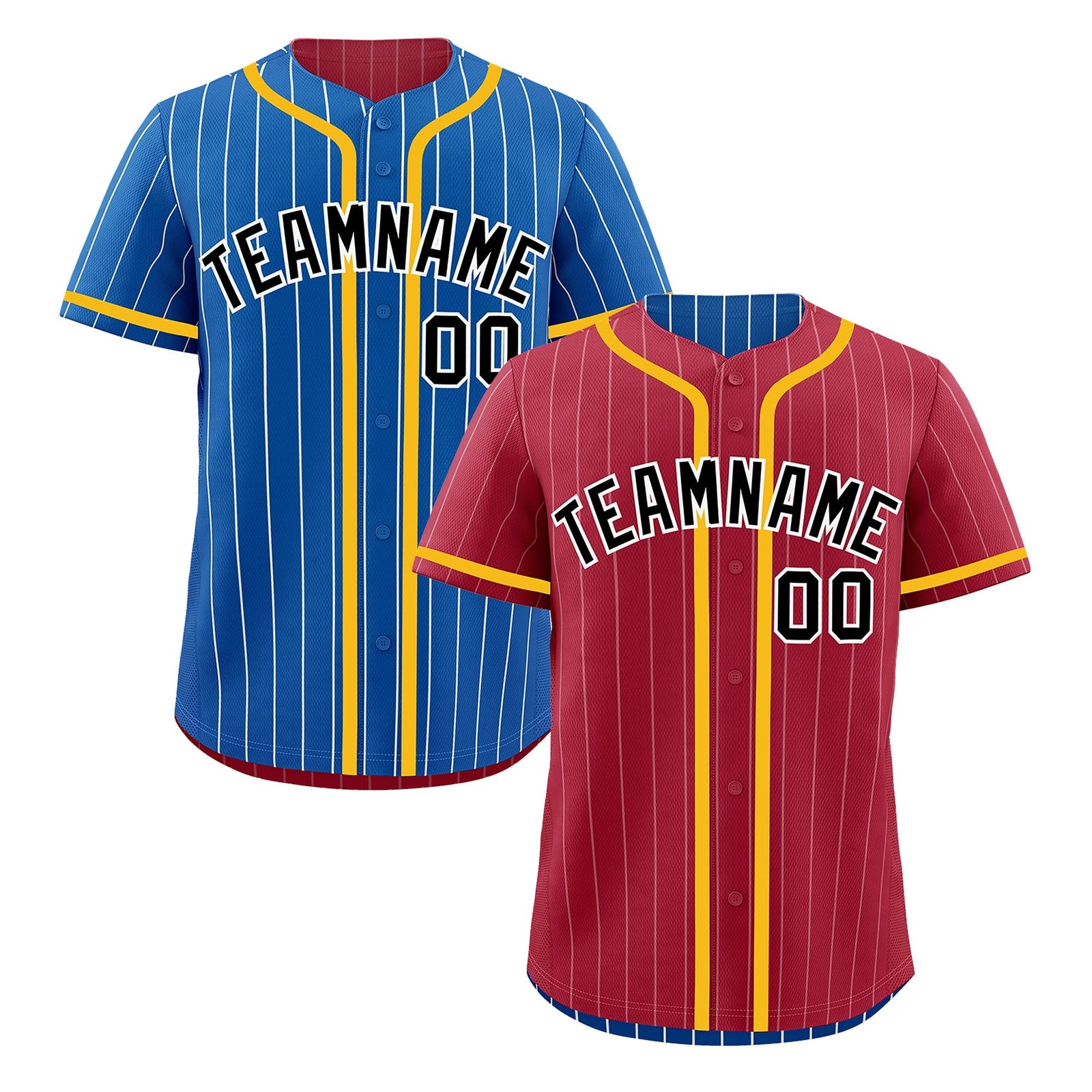 Custom Crimson Royal Reversible Gradient Fashion Breathable Baseball Jersey| KXKSHOP