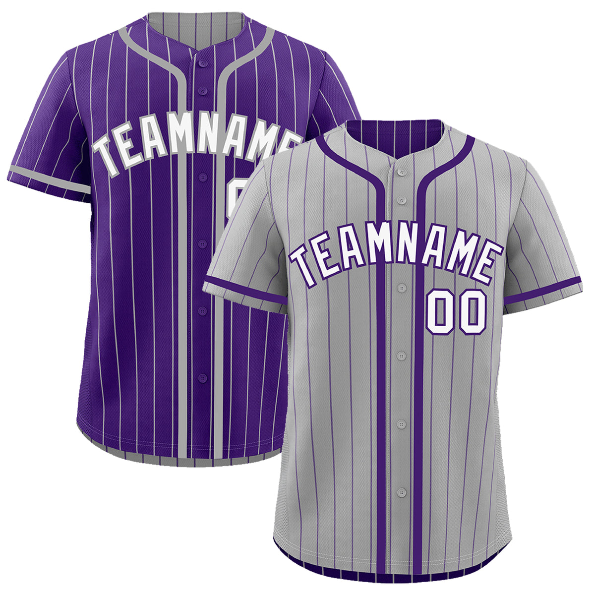 Custom Gray Purple Reversible Gradient Fashion Lightweight Baseball Jersey| KXKSHOP