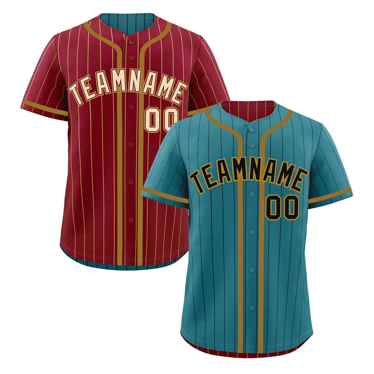 Custom Teal Crimson Reversible Gradient Fashion Breathable Baseball Jersey| KXKSHOP