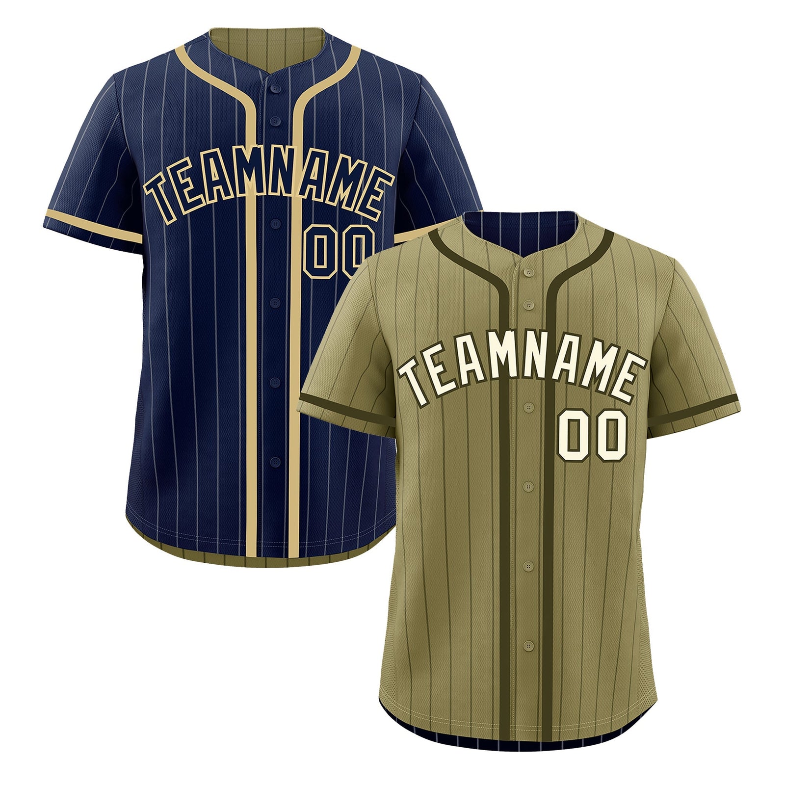 Custom Navy Olive Reversible Gradient Fashion Lightweight Baseball Jersey| KXKSHOP