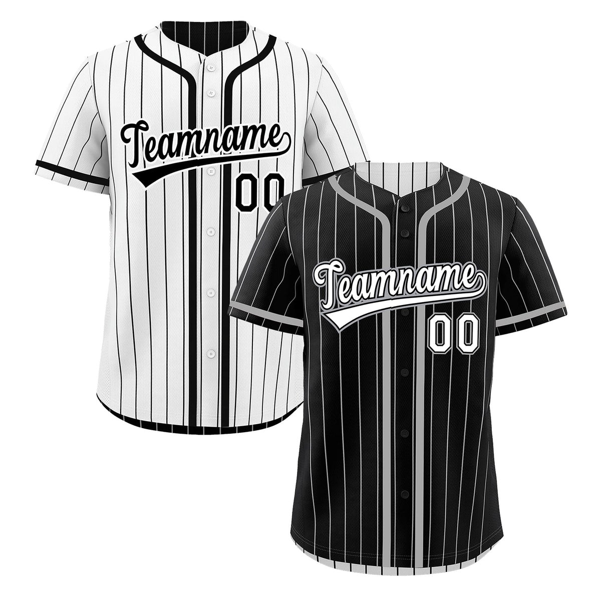 Custom Black White Reversible Gradient Fashion Lightweight Baseball Jersey| KXKSHOP