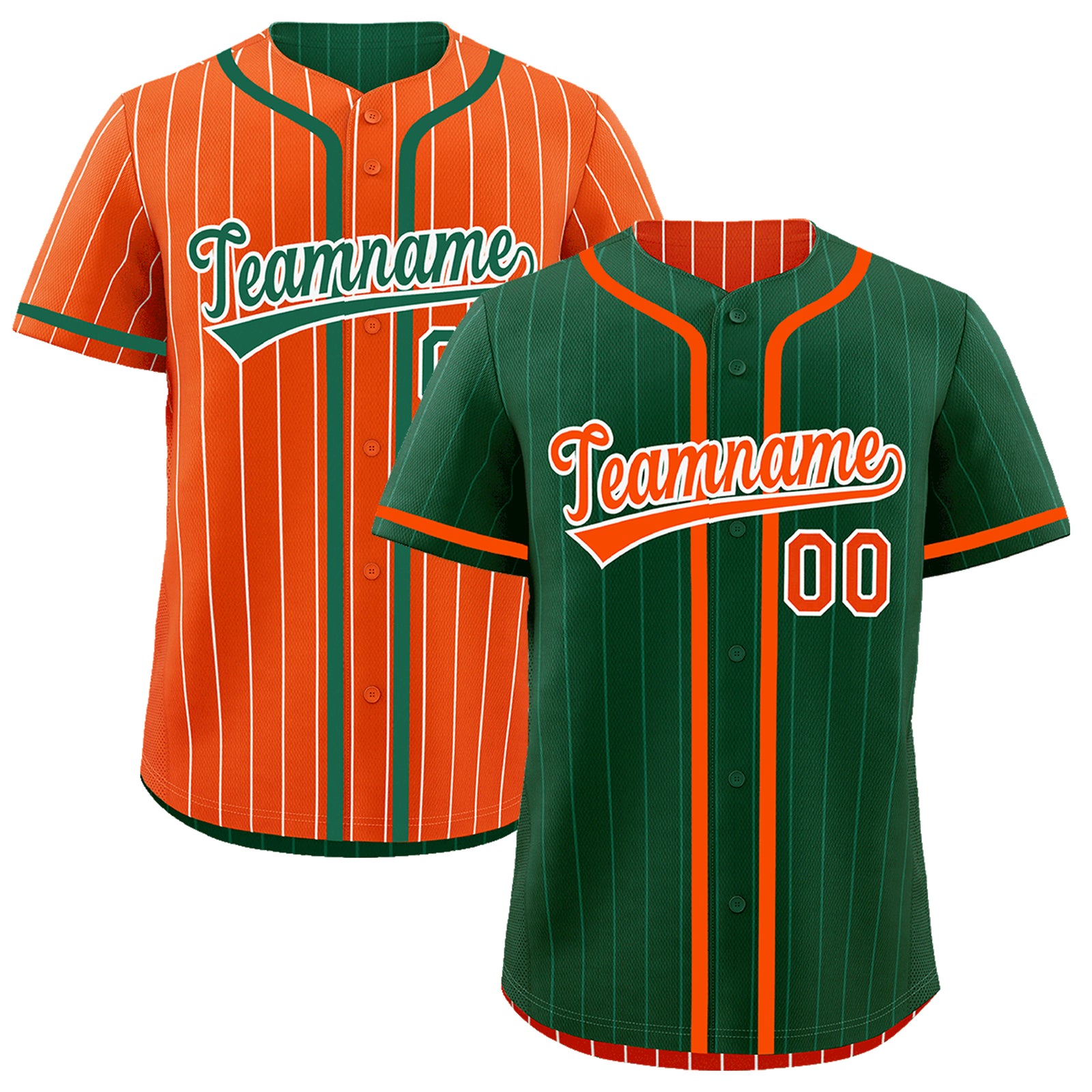 Custom Green Orange Reversible Gradient Fashion Lightweight Baseball Jersey| KXKSHOP