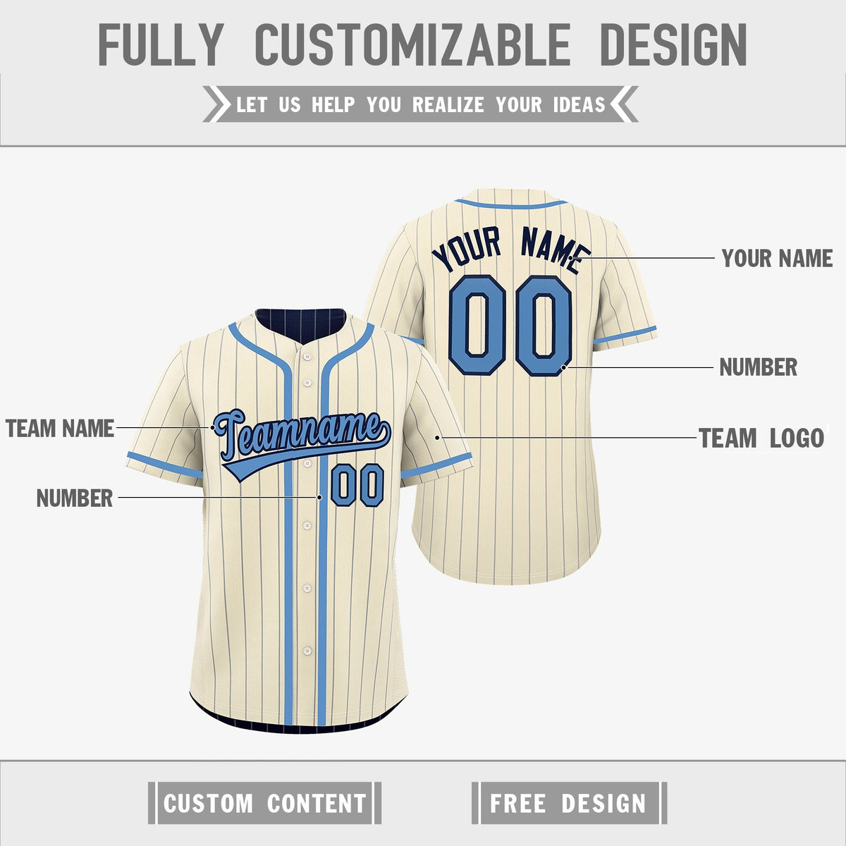 Custom Cream Navy Reversible Gradient Fashion Breathable Baseball Jersey| KXKSHOP