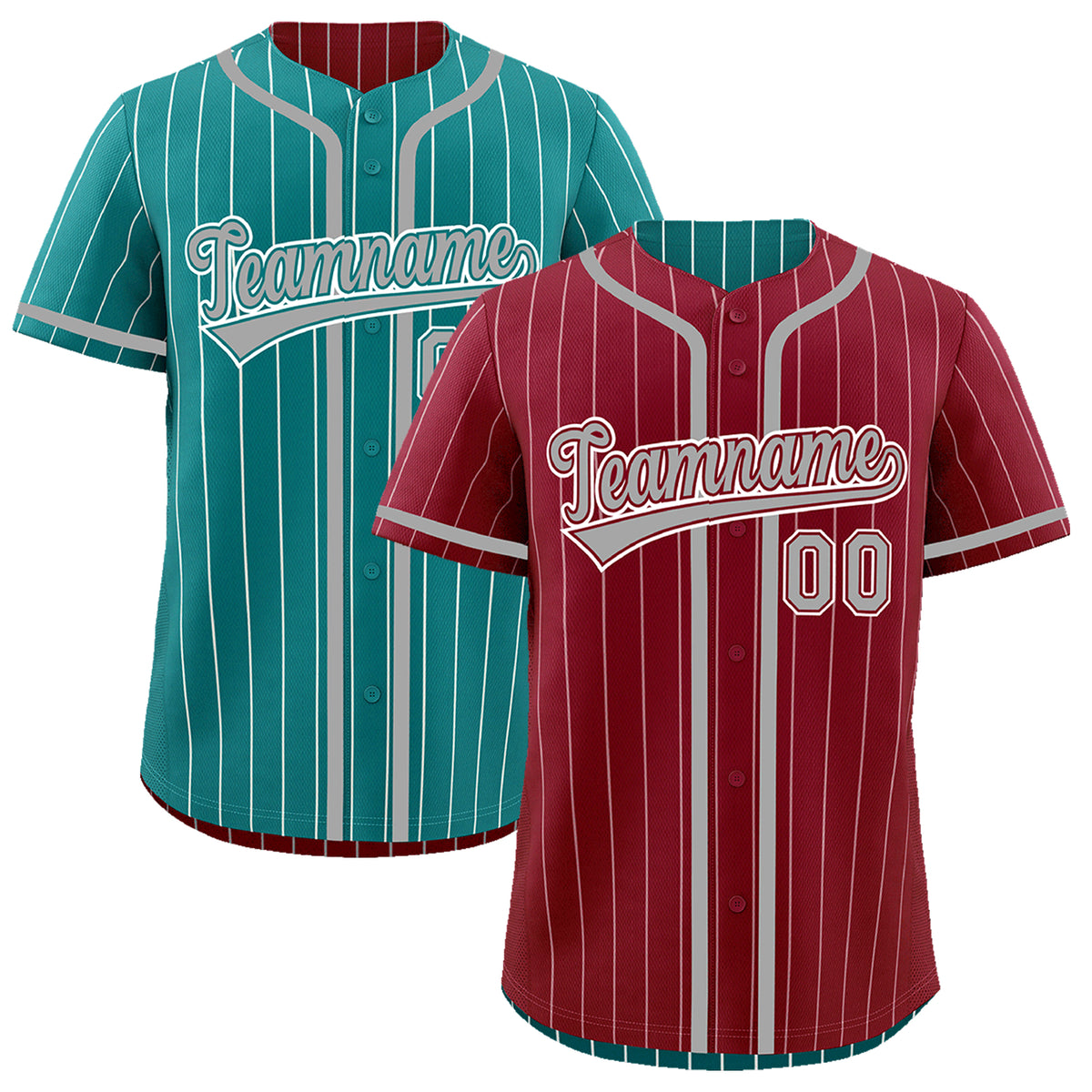 Custom Crimson Teal Reversible Gradient Fashion Lightweight Baseball Jersey| KXKSHOP