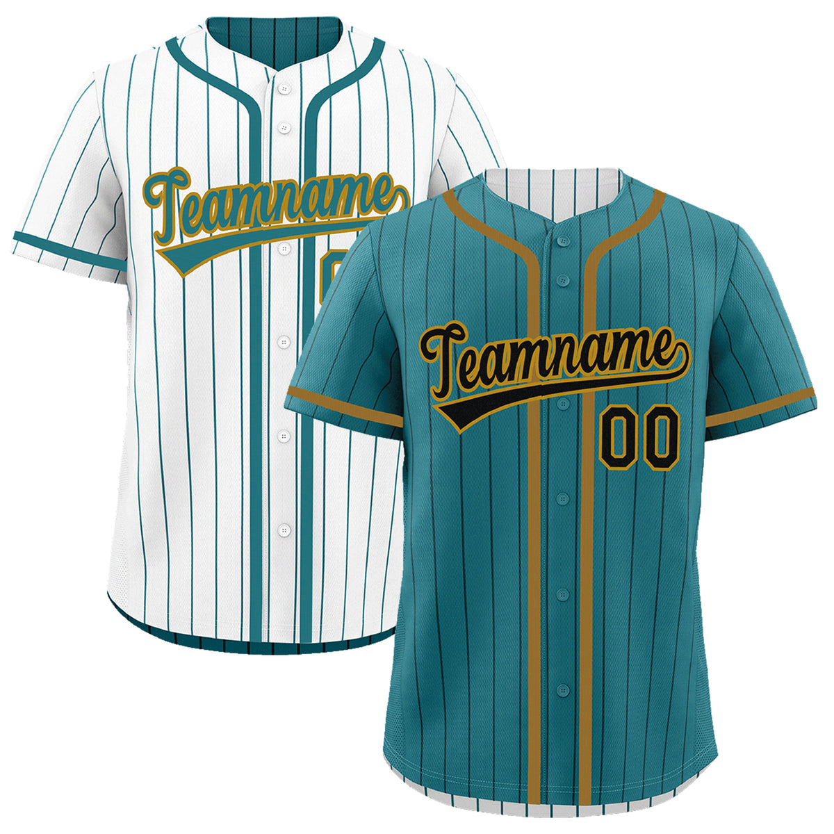 Custom Teal White Reversible Gradient Fashion Lightweight Baseball Jersey| KXKSHOP