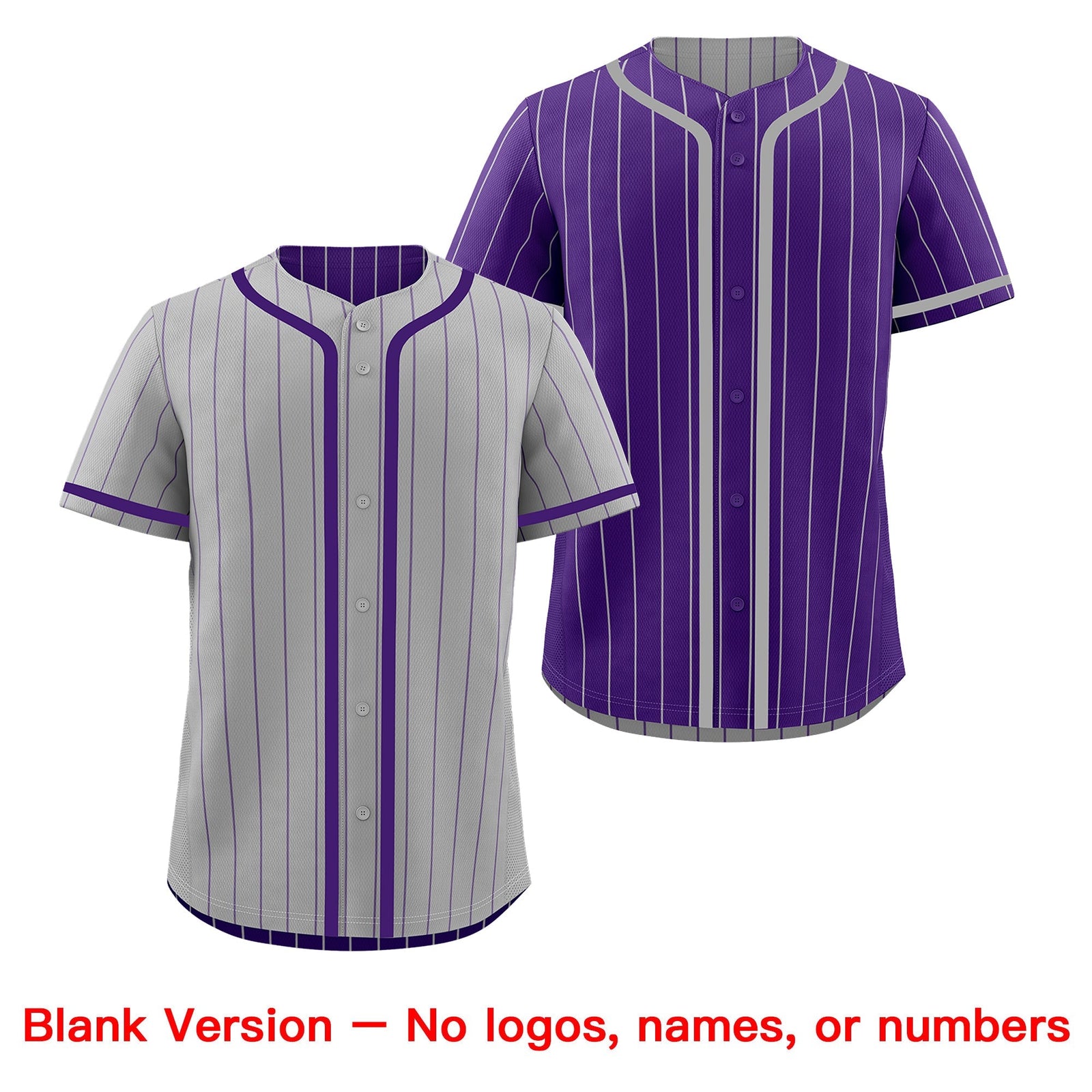 Custom Gray Purple Reversible Gradient Fashion Lightweight Baseball Jersey| KXKSHOP