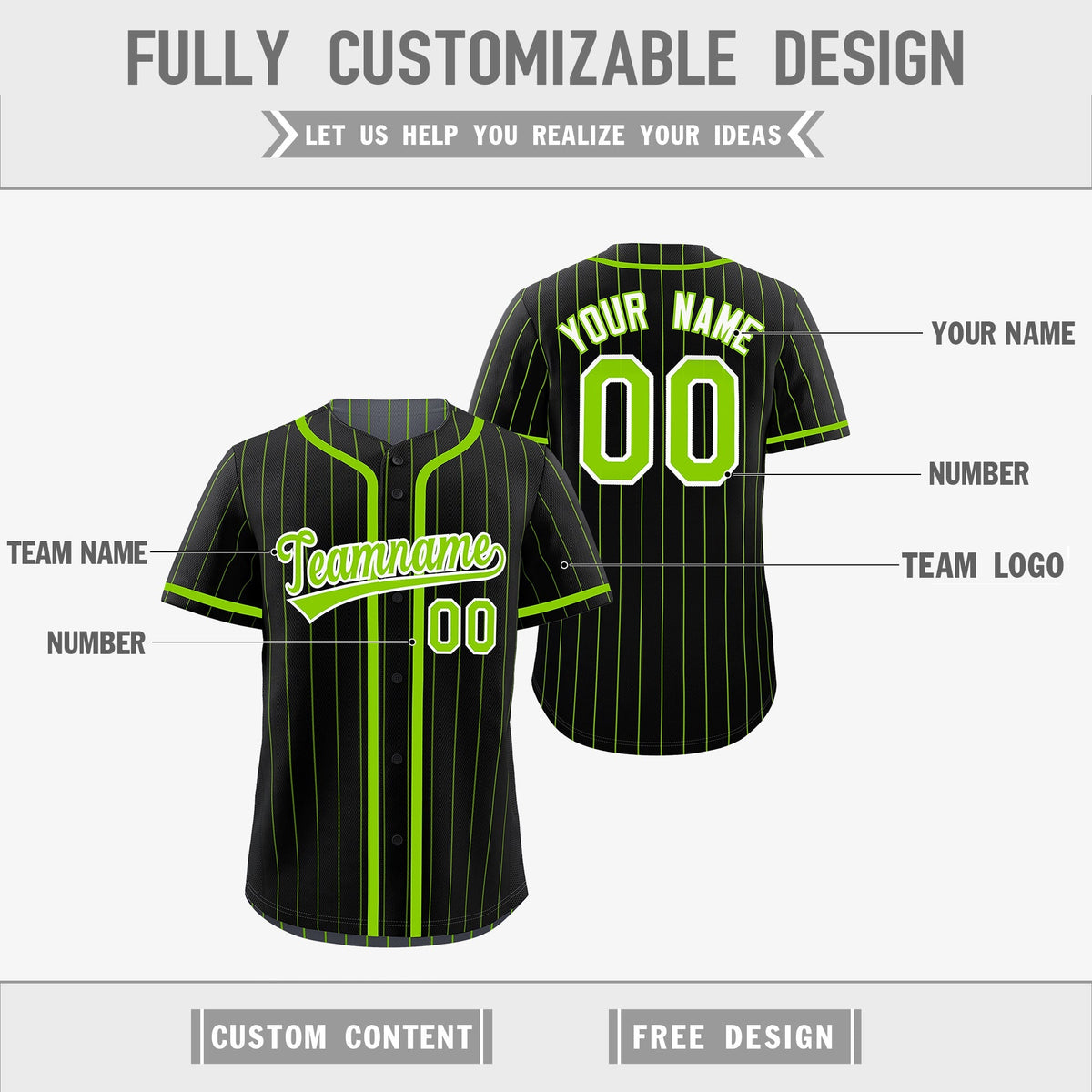 Custom Black Neon Green Reversible Gradient Fashion Lightweight Baseball Jersey| KXKSHOP