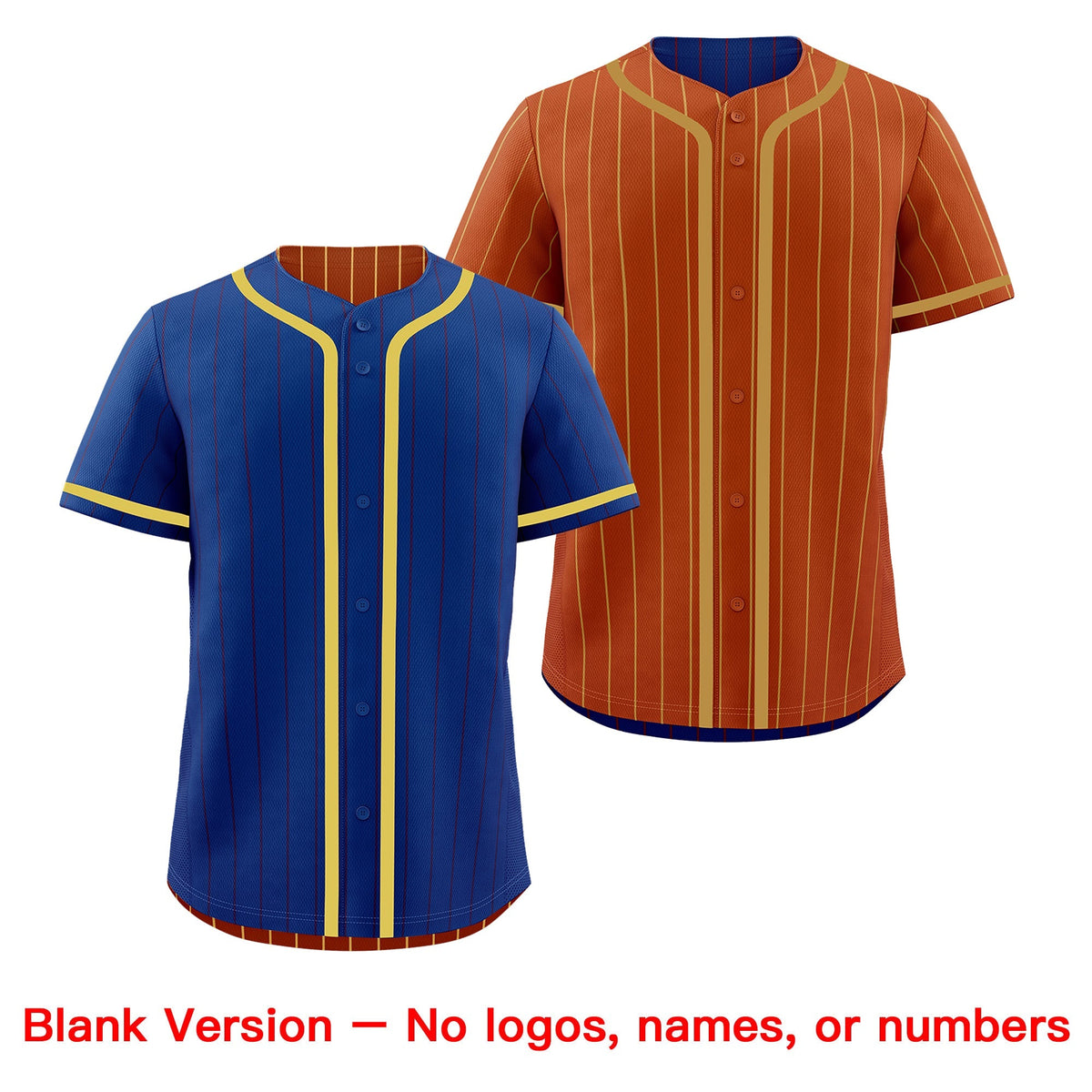 Custom Royal Blue Dark Orange Reversible Gradient Fashion Lightweight Baseball Jersey| KXKSHOP