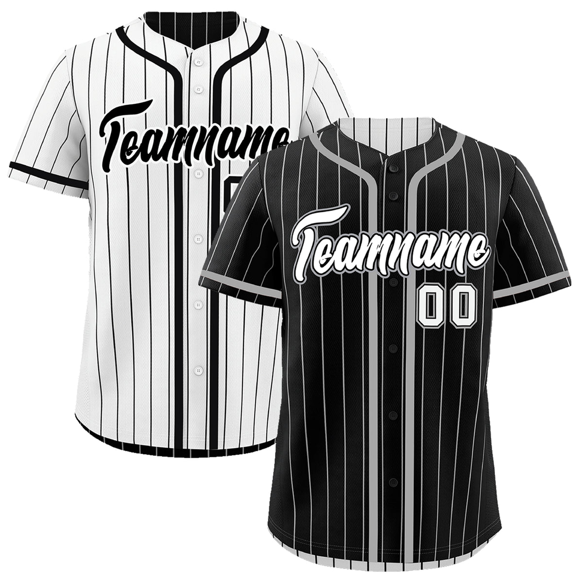 Custom Black White Reversible Gradient Fashion Lightweight Baseball Jersey| KXKSHOP