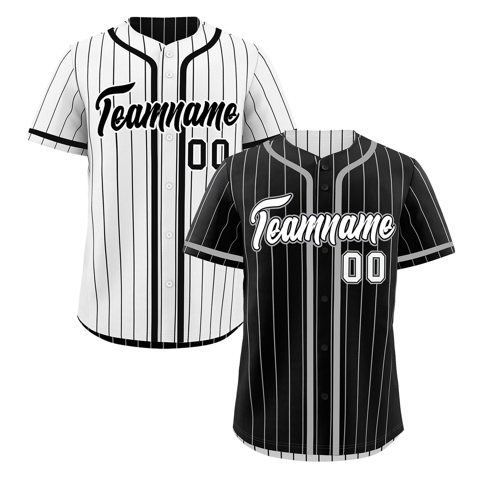 Custom Black White Reversible Gradient Fashion Lightweight Baseball Jersey| KXKSHOP
