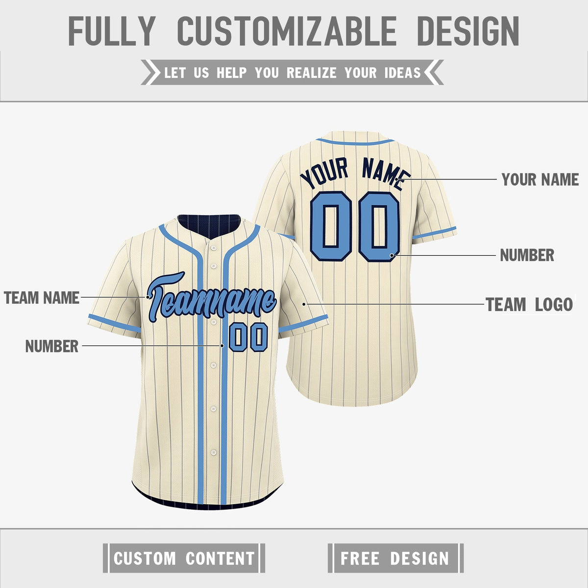 Custom Cream Navy Reversible Gradient Fashion Breathable Baseball Jersey| KXKSHOP