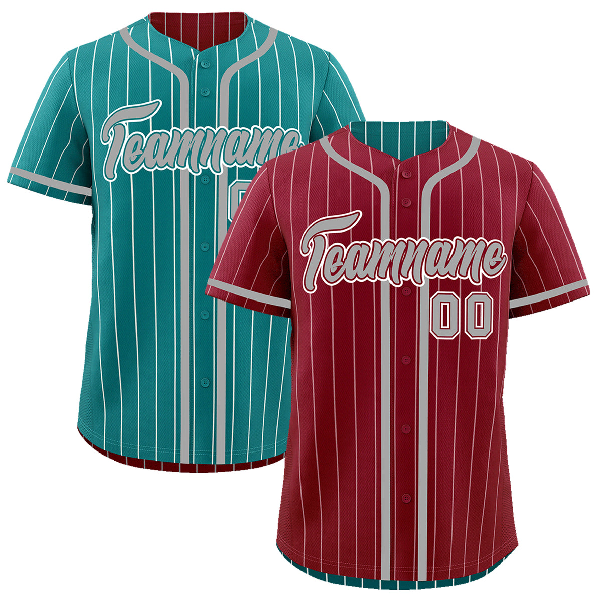 Custom Crimson Teal Reversible Gradient Fashion Lightweight Baseball Jersey| KXKSHOP