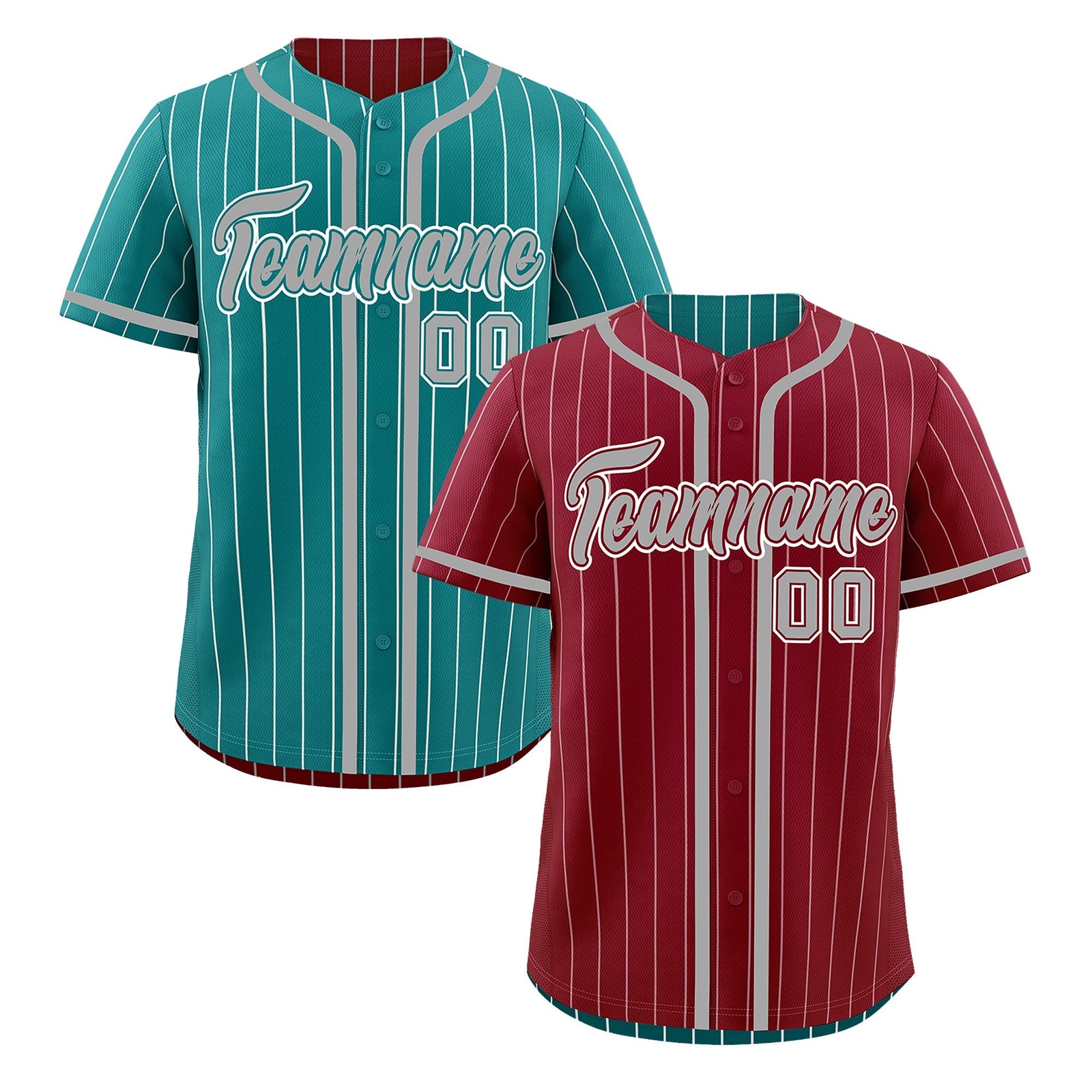 Custom Crimson Teal Reversible Gradient Fashion Lightweight Baseball Jersey| KXKSHOP
