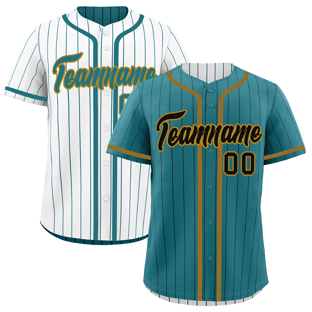 Custom Teal White Reversible Gradient Fashion Lightweight Baseball Jersey| KXKSHOP