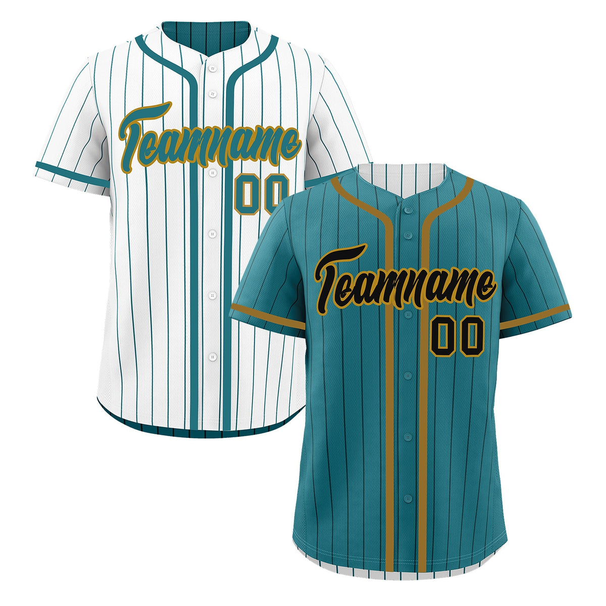 Custom Teal White Reversible Gradient Fashion Lightweight Baseball Jersey| KXKSHOP