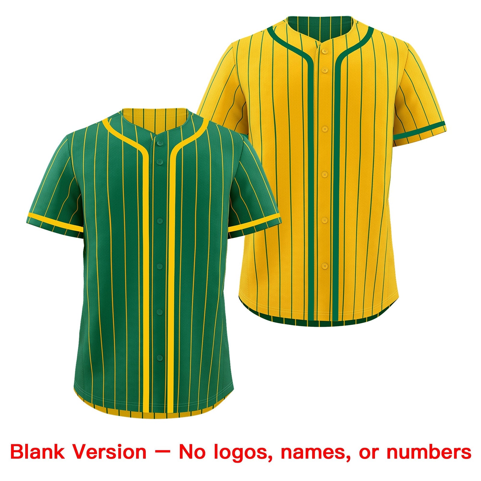 Custom Kelly Green Yellow Reversible Gradient Fashion Lightweight Baseball Jersey| KXKSHOP