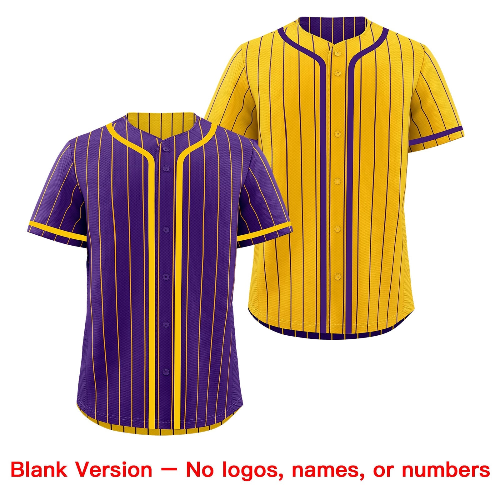 Custom Purple Yellow Reversible Gradient Fashion Lightweight Baseball Jersey| KXKSHOP