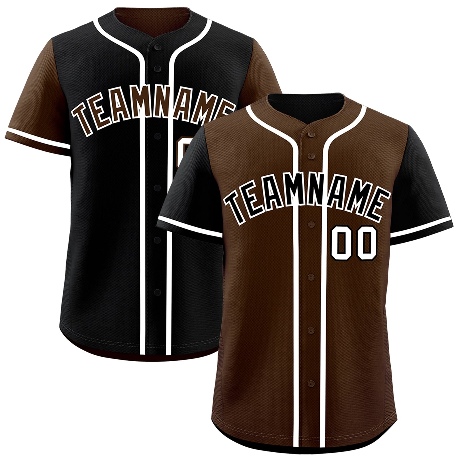 Custom Brown White Yellow Reversible Raglan Sleeves Baseball Jersey| KXKSHOP