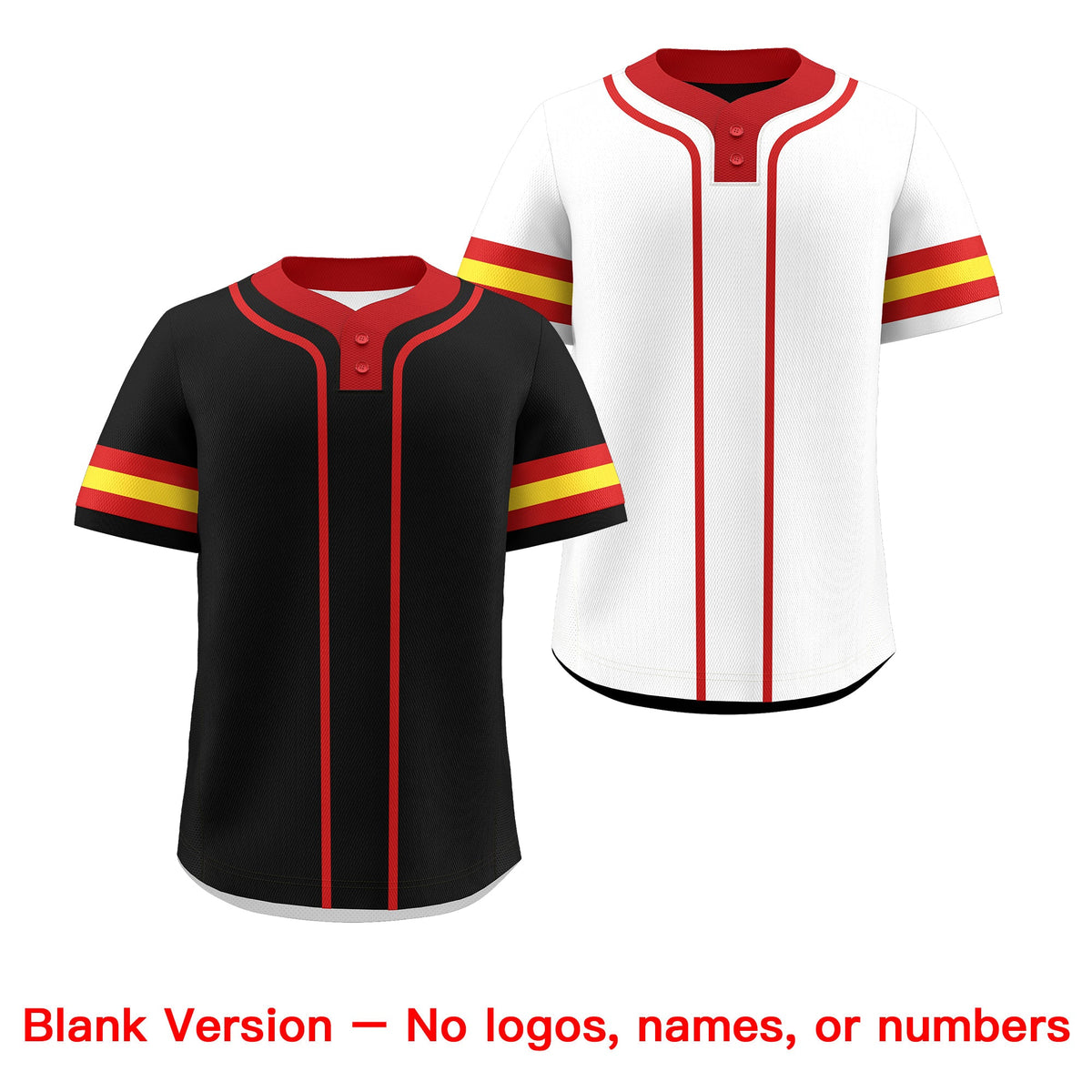 Custom Red Gold Reversible Classic Style Two-Button Baseball Jersey| KXKSHOP