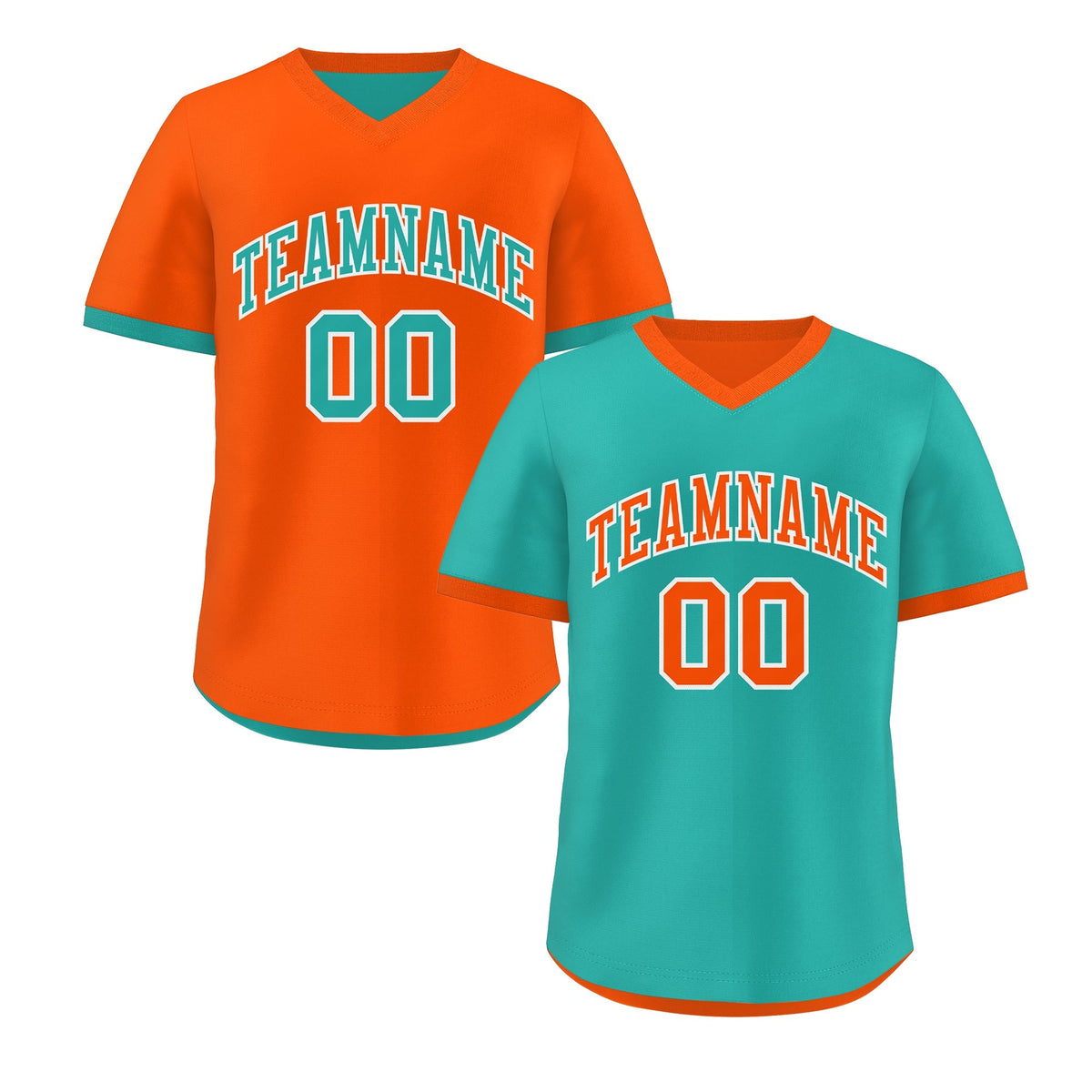 Custom Neon Green Orange Reversible Classic Style Breathable Baseball Jersey| KXKSHOP