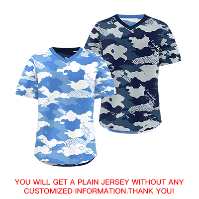 Custom Powder Blue Midnight Blue Silver Reversible Camo Breathable Baseball Jersey| KXKSHOP